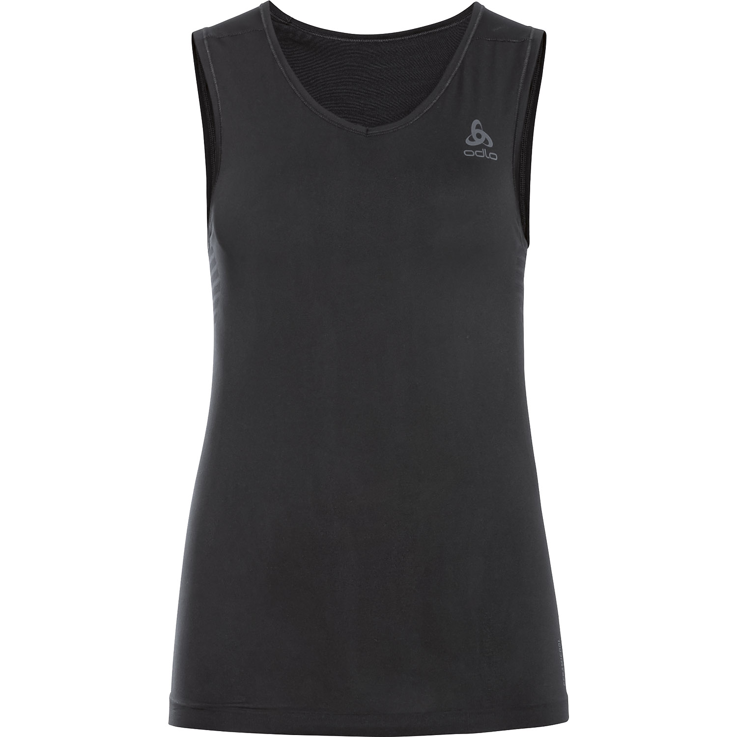 Damen Odlo Schwarz BL TOP v-neck singlet PERFORMA 15000 XS Unterhemd