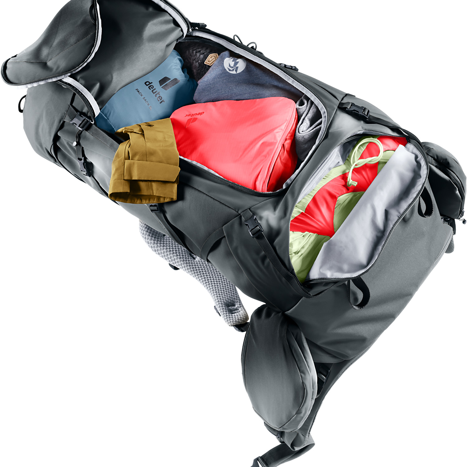 Unisex Deuter Dunkelgrau Aircontact Core 55+10 SL 4014 - Rucksack