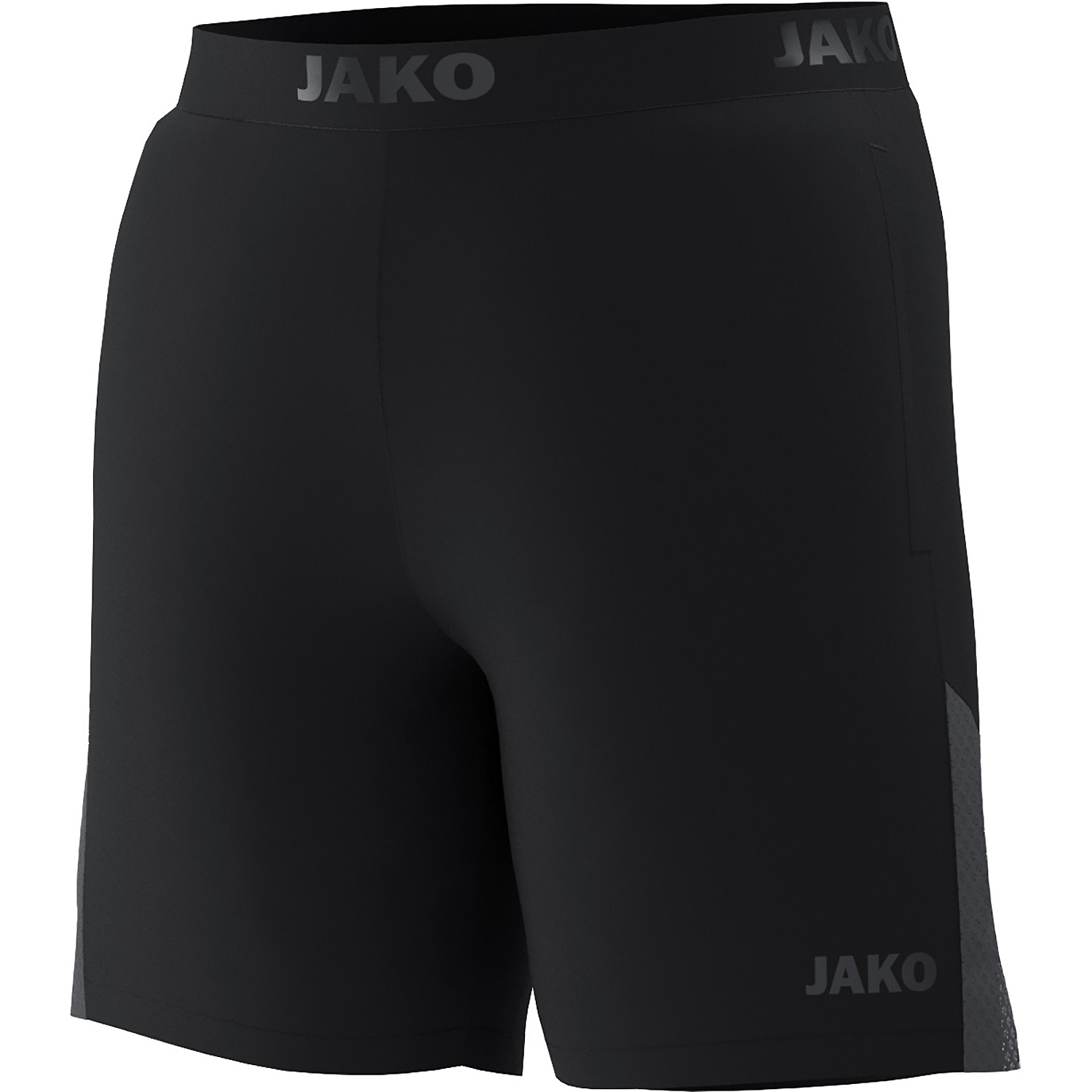 Herren Jako Schwarz Running Short Power Short
