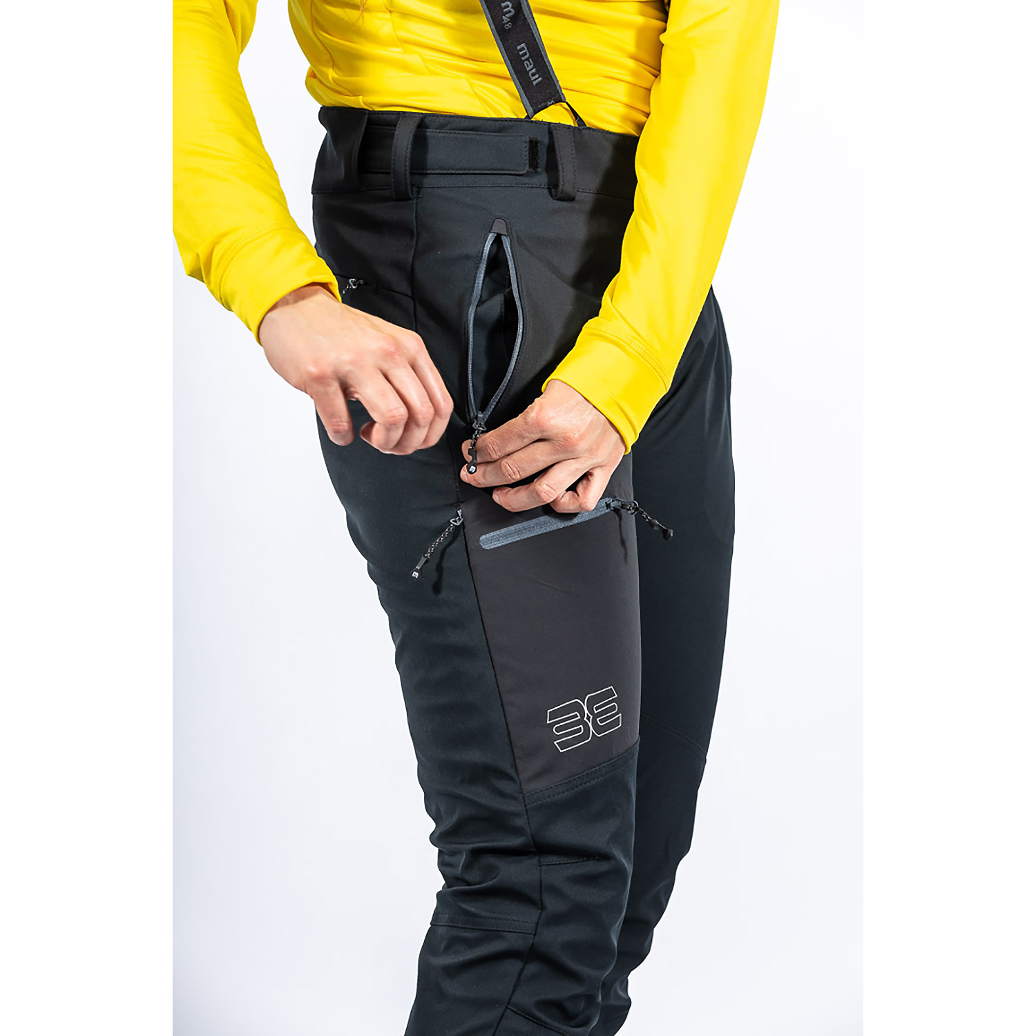 Damen Maul Sport Schwarz Brixen 2.0 - Strickfleecejacke 86 42 Unterjacke