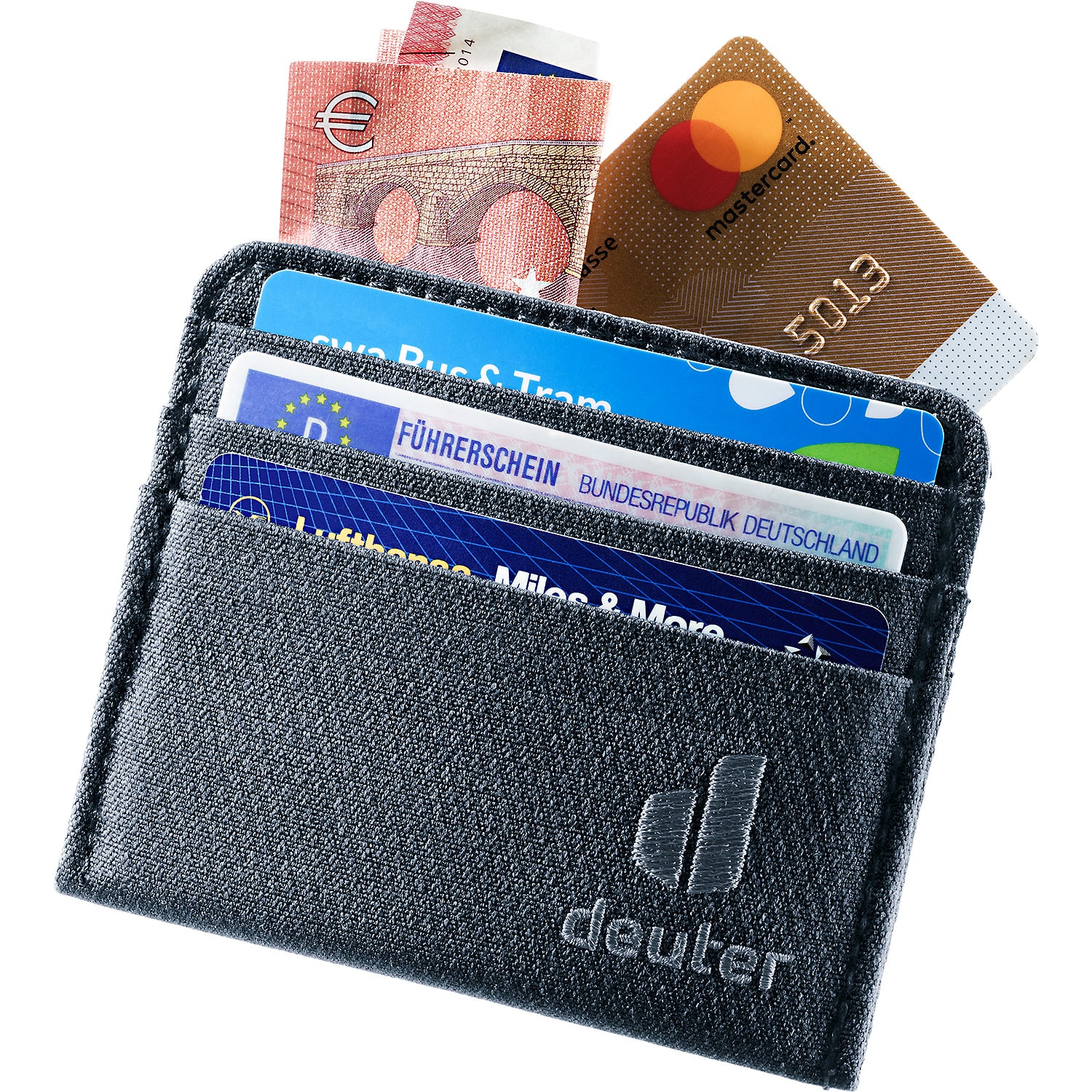 Unisex Deuter Schwarz Card Wallet 7000 - Geldbeutel