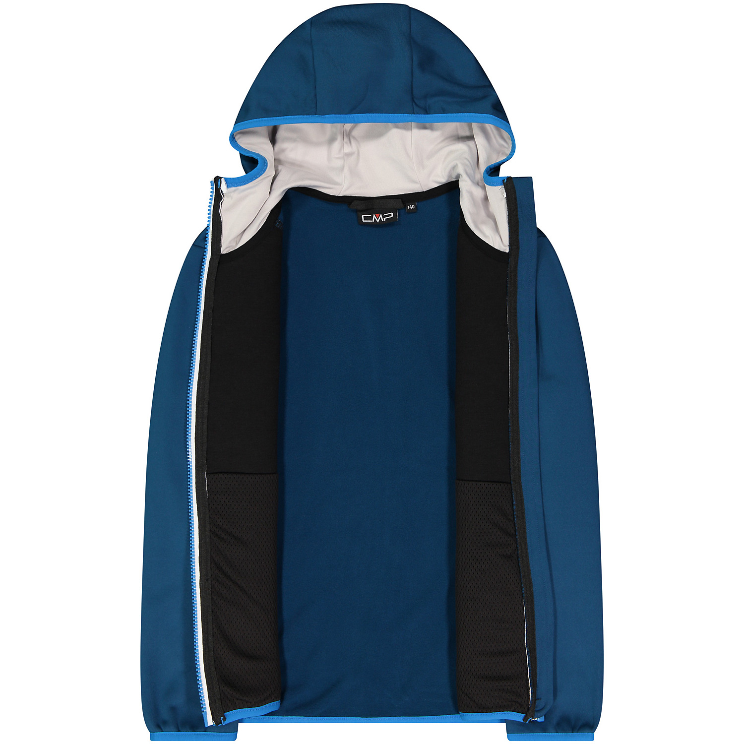 Herren CMP Petrol KID JACKET FIX HOOD L931 128 Kapuzensweat