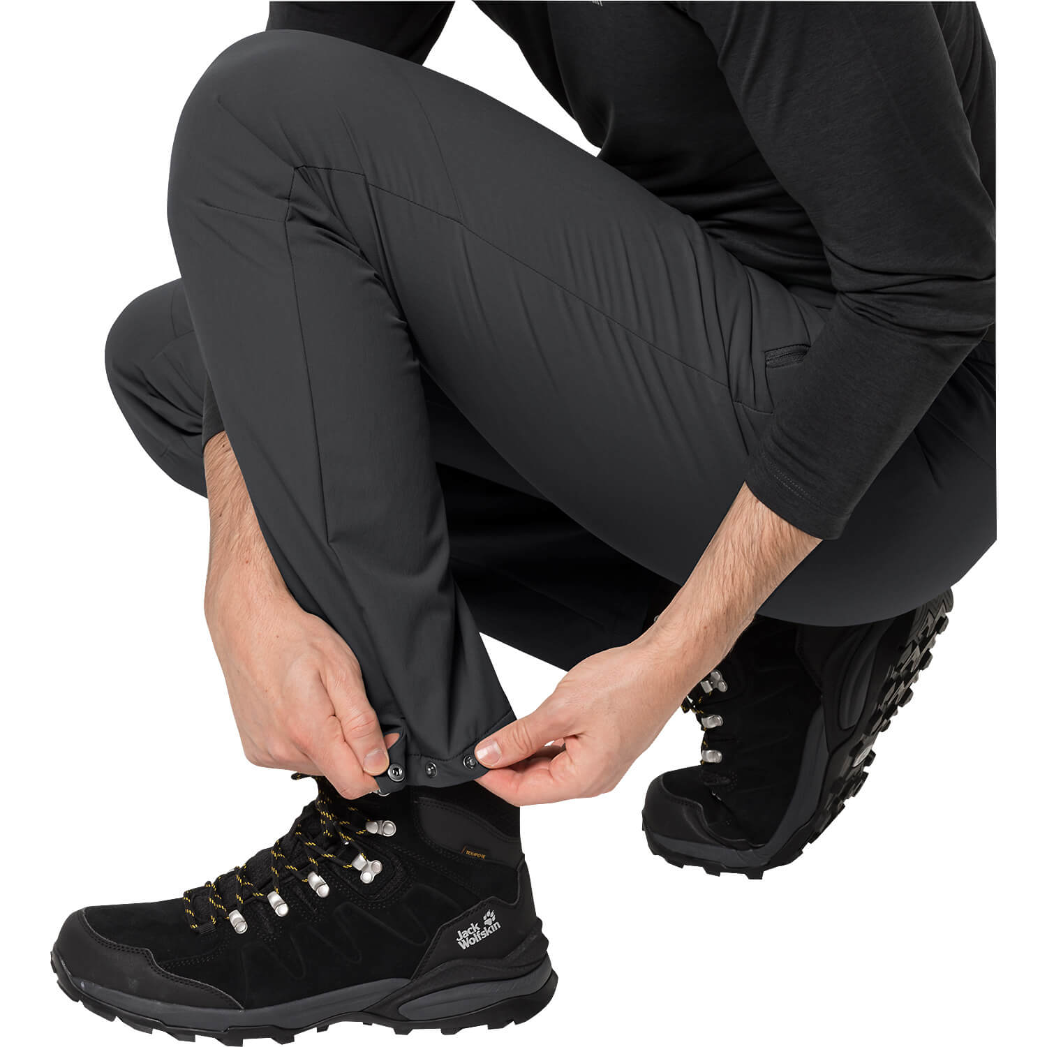 Herren Jack Wolfskin Schwarz HOLDSTEIG PANTS M 5719 48/S Hose