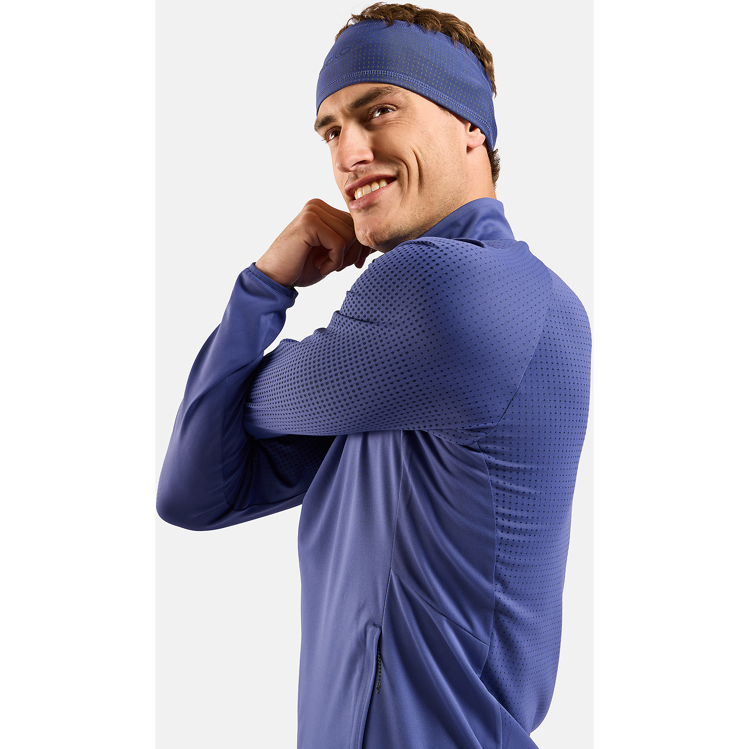 Herren Odlo Blau ZEROWEIGHT WARM HYBRID Jacke