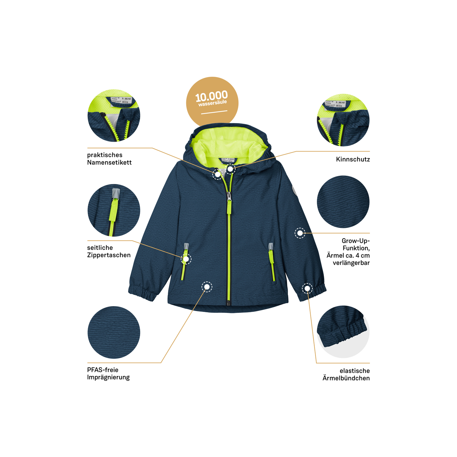 Minis first instinct by killtec Blau FIOS 6 MNS JCKT 00262 86/92 Funktionsjacke