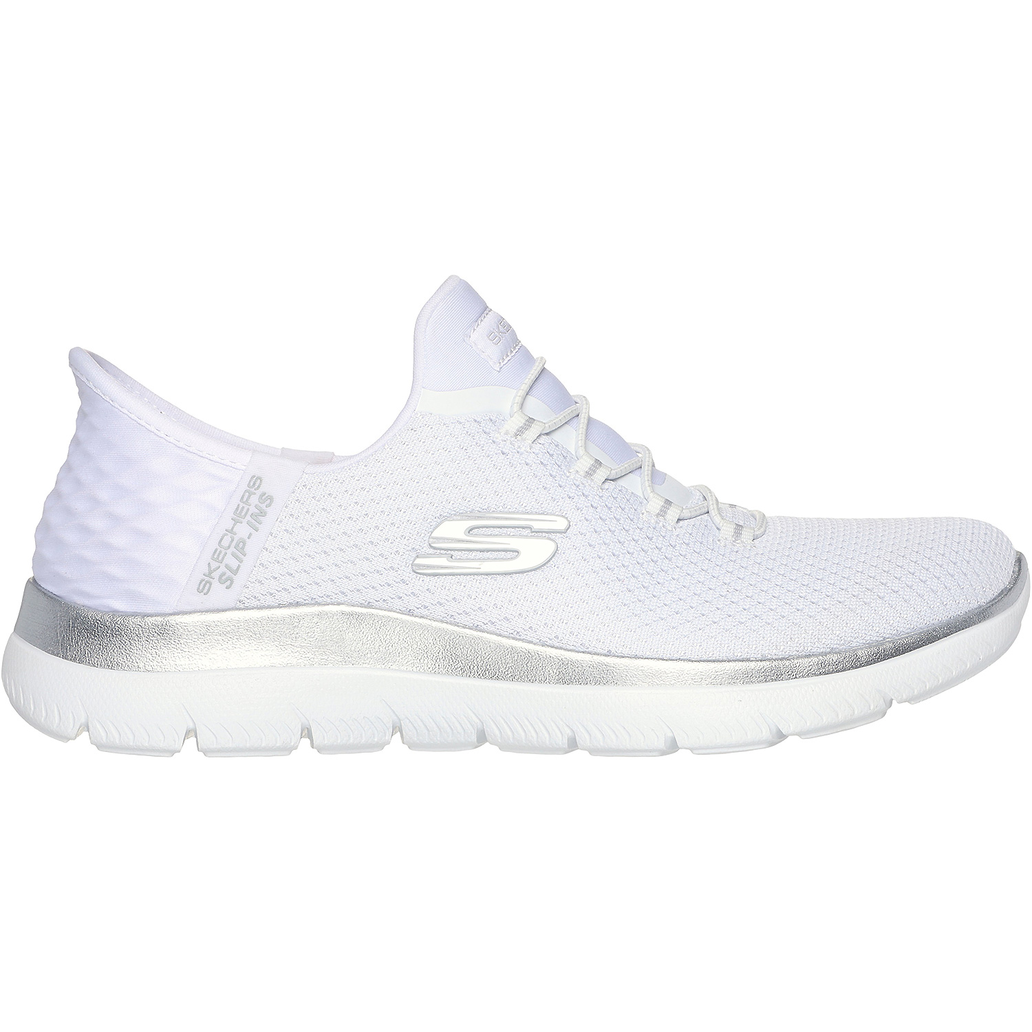 Damen Skechers Weiß MESH BUNGEE SLIP-INS W  AIR-COOLED WSL 41 Slipper