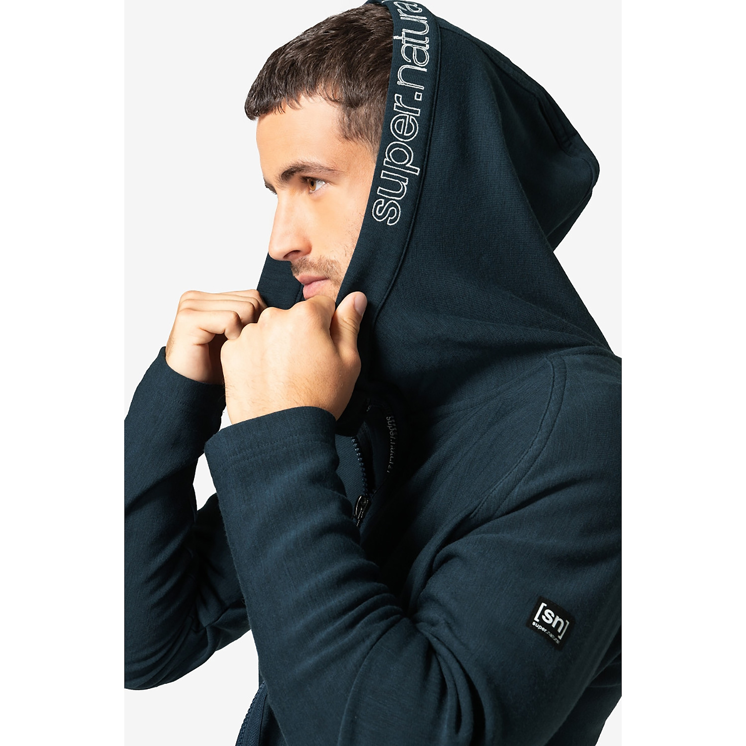 Herren Super.Natural Blau M ALPINE ACTIVE ZIP HOODIE
