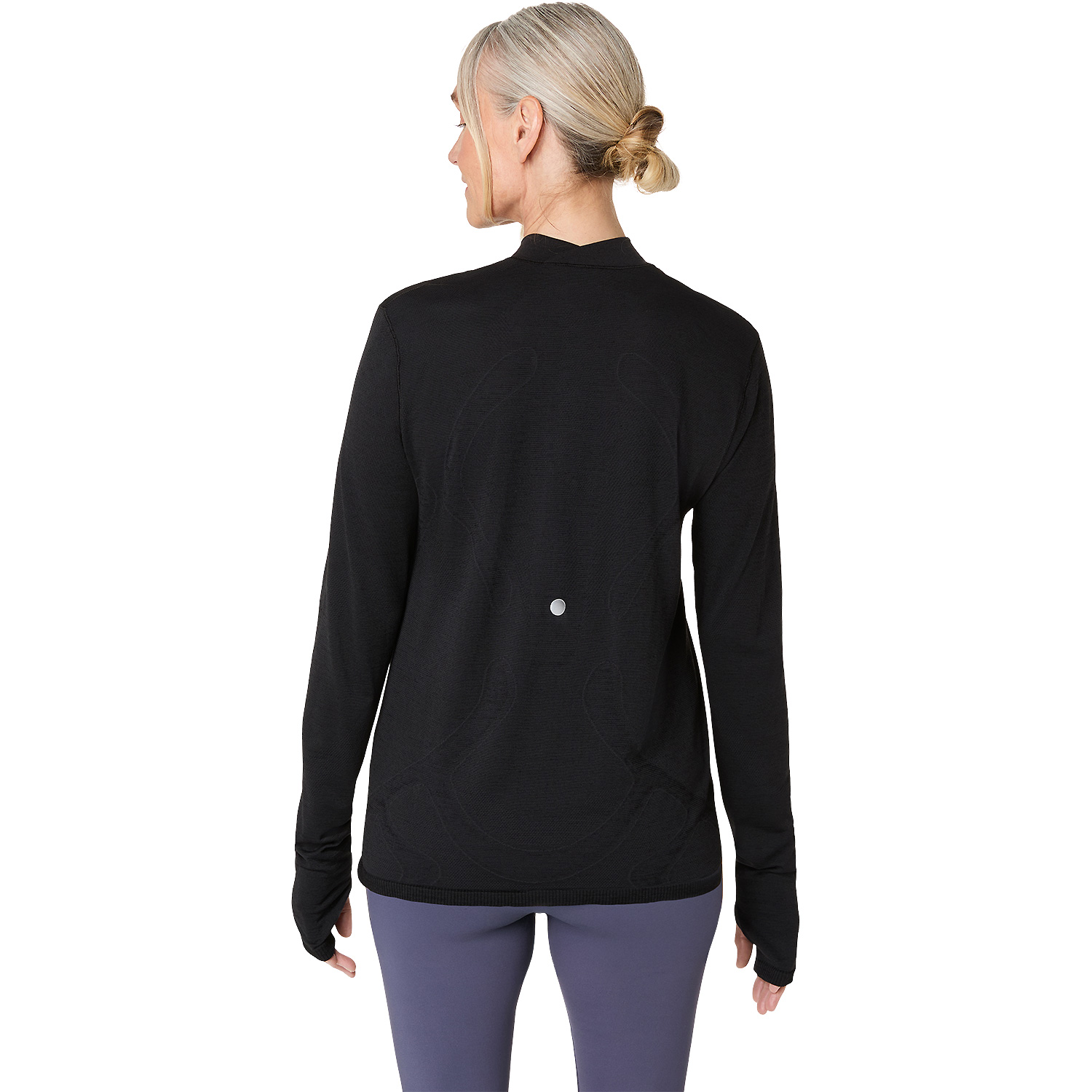 Damen Asics Schwarz ROAD WINTER SEAMLESS LS TOP T-Shirt