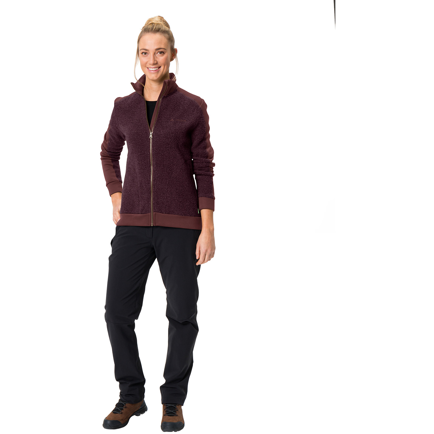 Damen VauDe Braun Wo Skomer Wool Fleece Jacket 261 42 Unterjacke