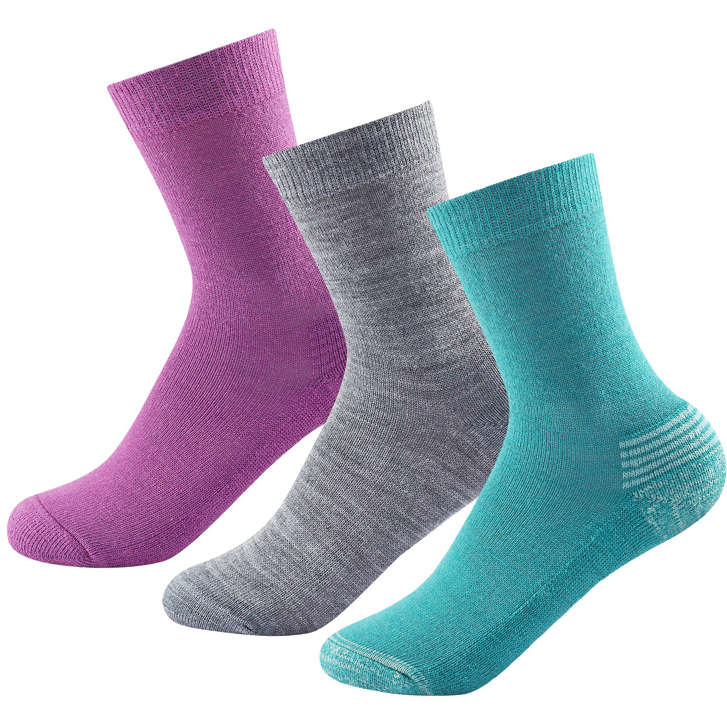 Unisex Devold Türkis DAILY MERINO MEDIUM SOCK 3PK KID 370A 28-30