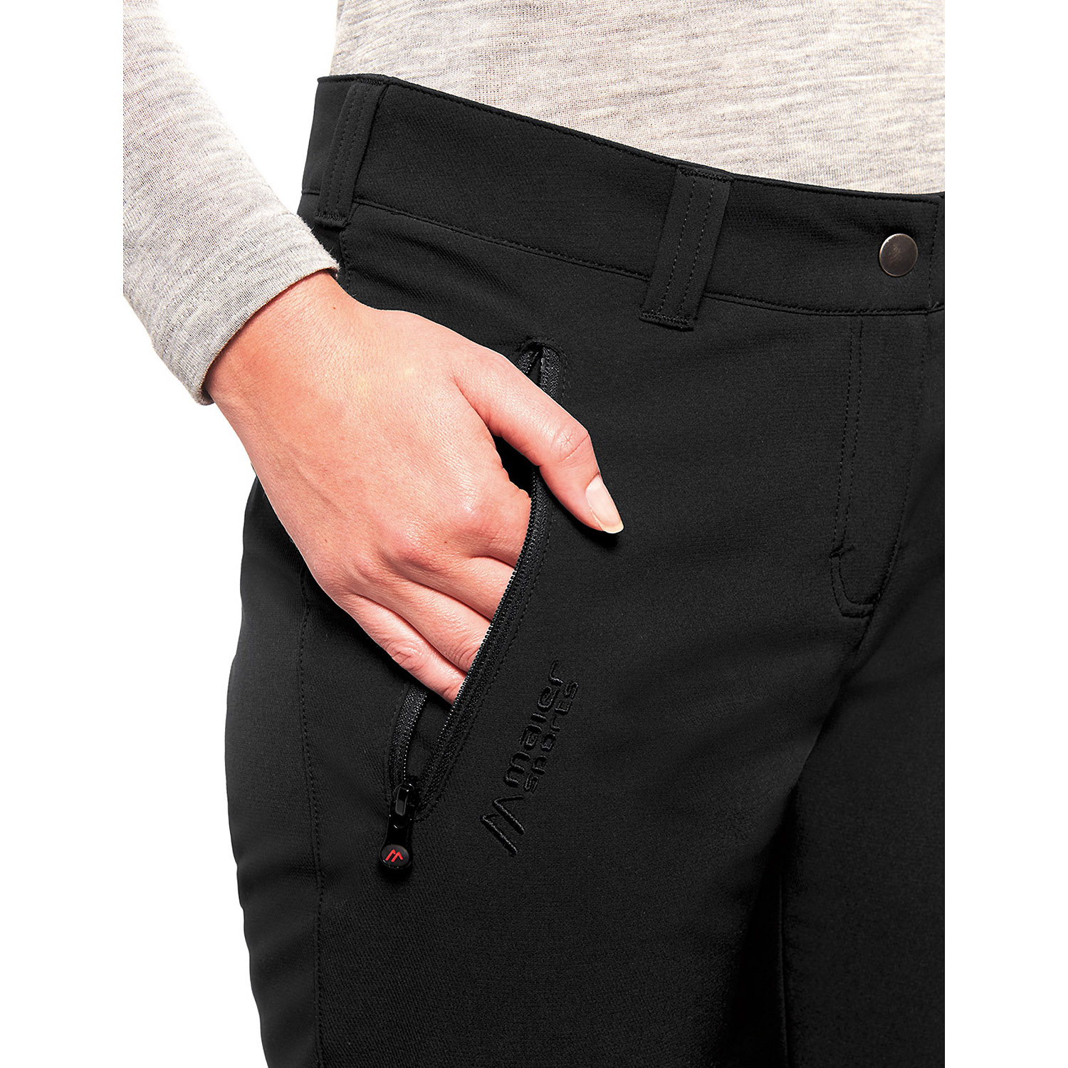 Damen Maier Sports Schwarz Lana slim Da-Hose el. 949 20 Hose