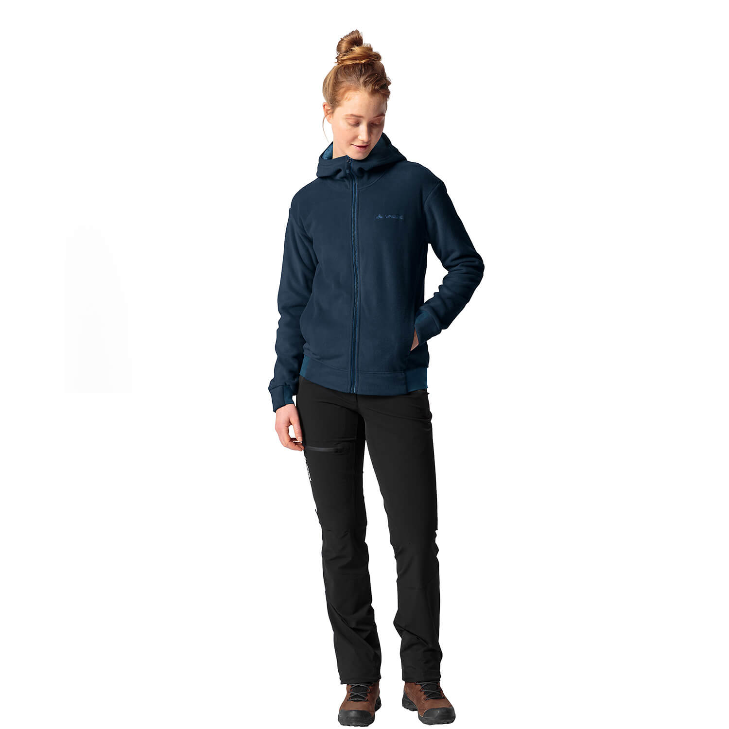 Damen VauDe Schwarz Wo Neyland Fleece Hoody 514 44 Unterjacke