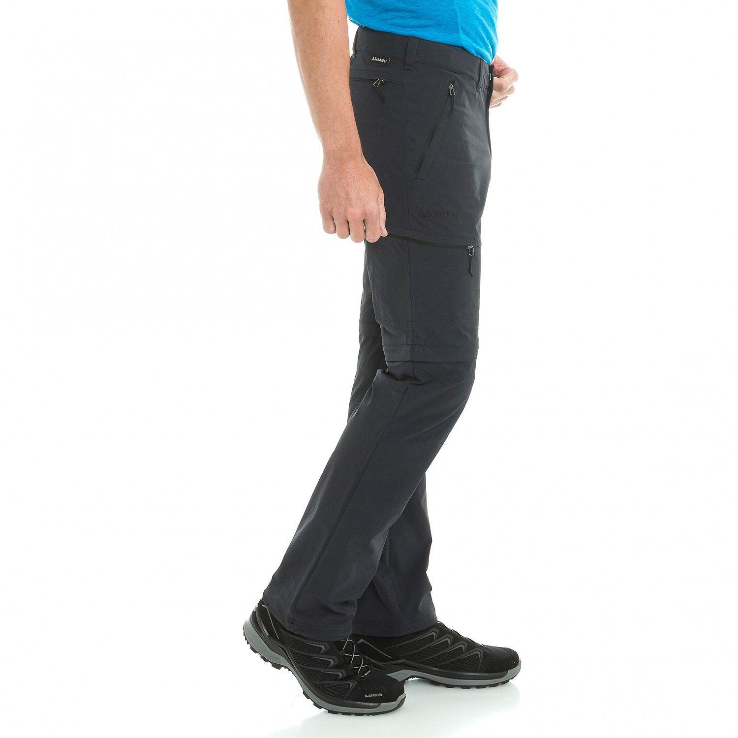 Herren Schöffel Schwarz Pants Koper1 Zip Off Hose