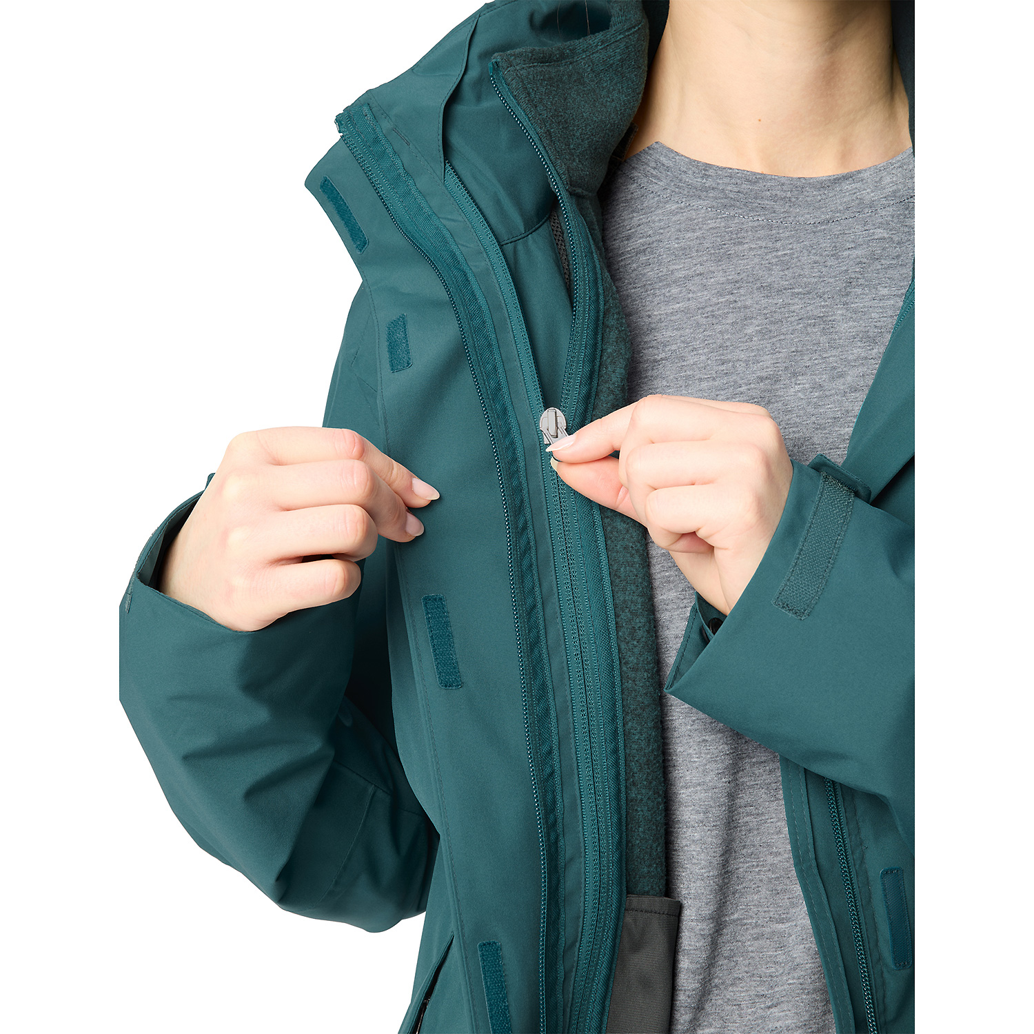 Damen Vaude Rauchblau Wo Rosemoor 3in1 Jacket II 349 36 Doppeljacke