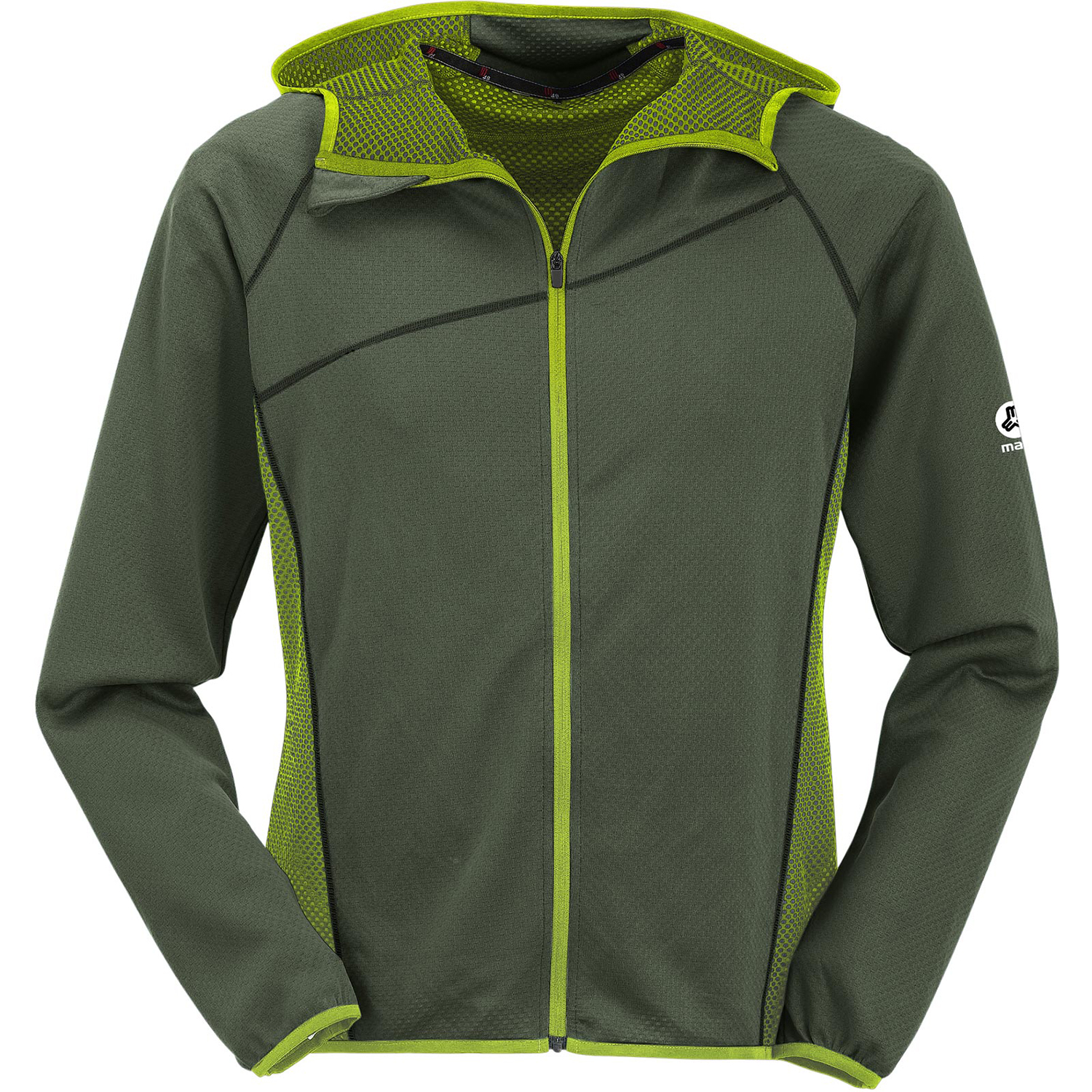Herren Maul Sport Grün Justl-Fleecejacke+Kapuze 69 58 Unterjacke
