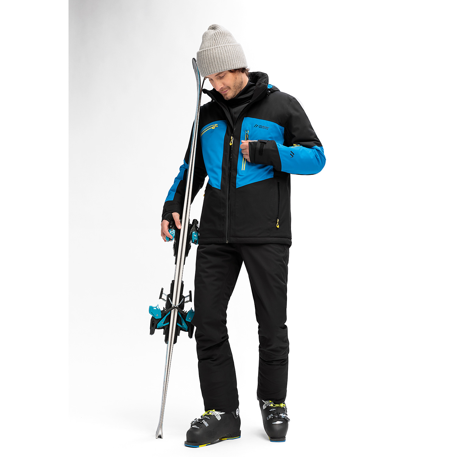Herren Maier Sports Schwarz Anton slim 2.0 (lang) M10900 106 Latzhose