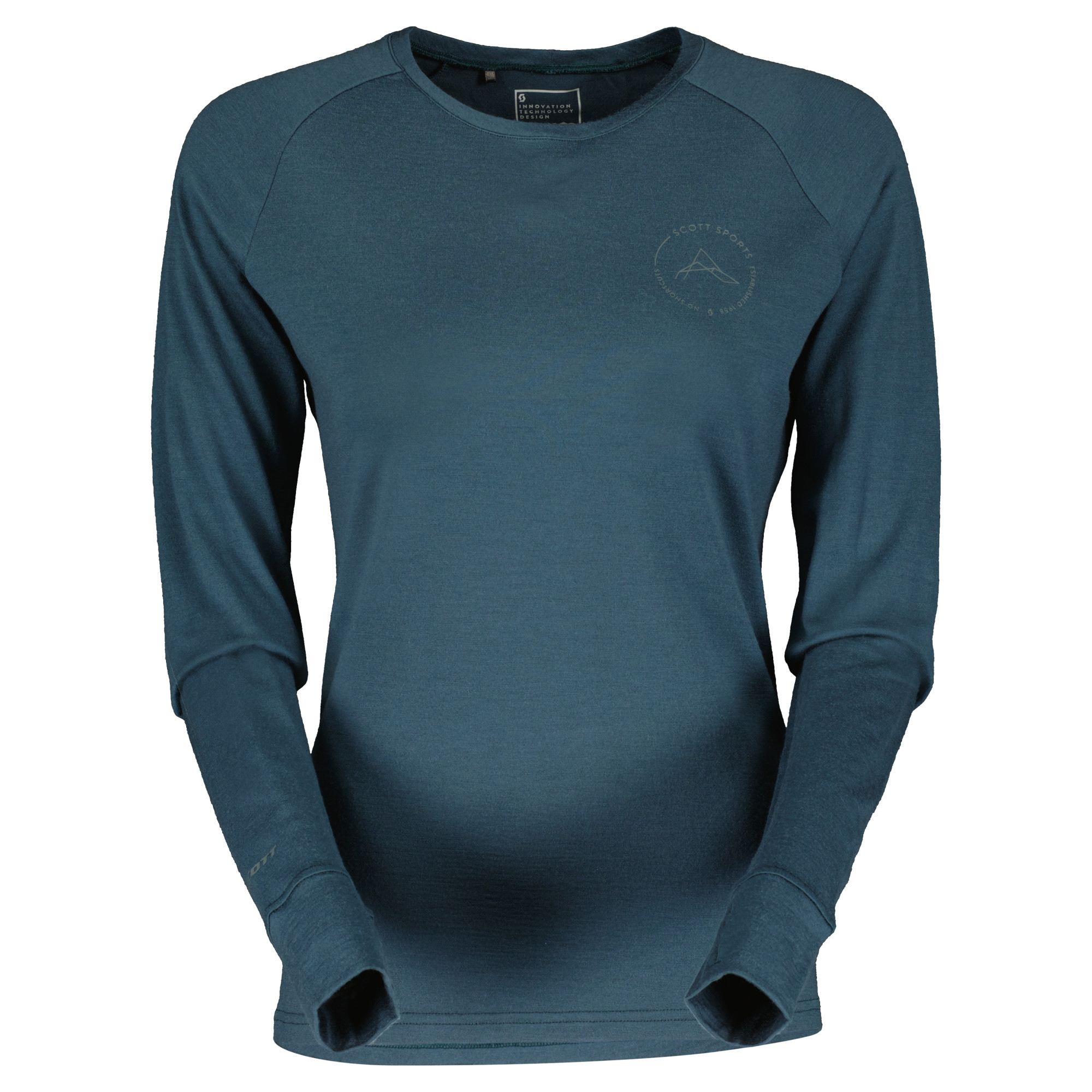 Damen Scott Grün SCO Shirt W's Defined Merino l/sl 7334 XL Sweatshirt