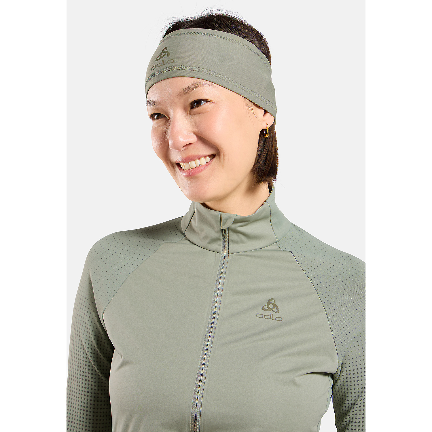 Damen Odlo Dunkelgrau ZEROWEIGHT WARM HYBRID Jacke