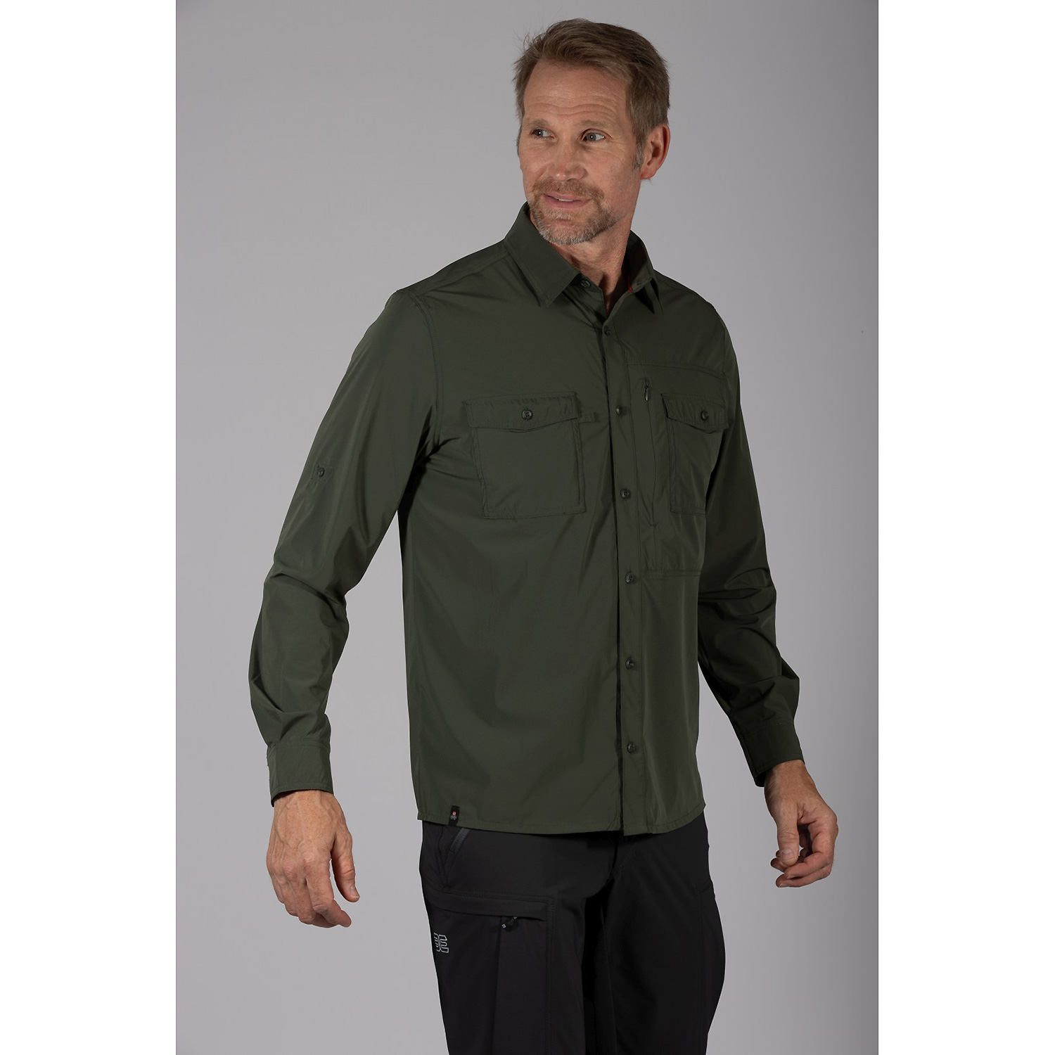 Herren Maul Sport Tannengrün Andaluz UV50 - 1/1 Hemd uni, e 60 58 Hemd