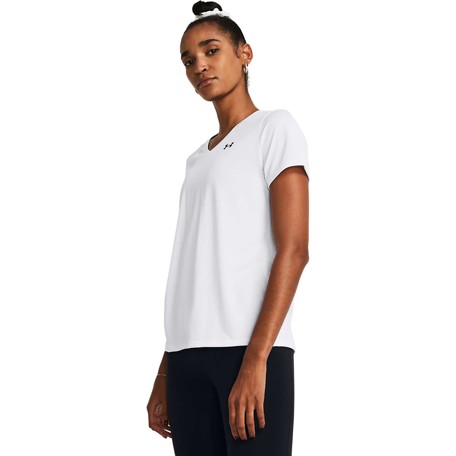 Herren Under Armour Weiß TECH SSV- SOLID 100 L Shirt