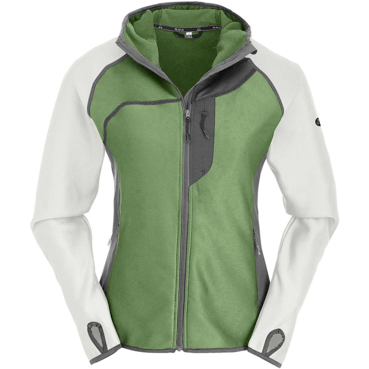 Damen Maul Sport Grün Wurmberg-/1 Shirt mit RV 4008 50 Shirt