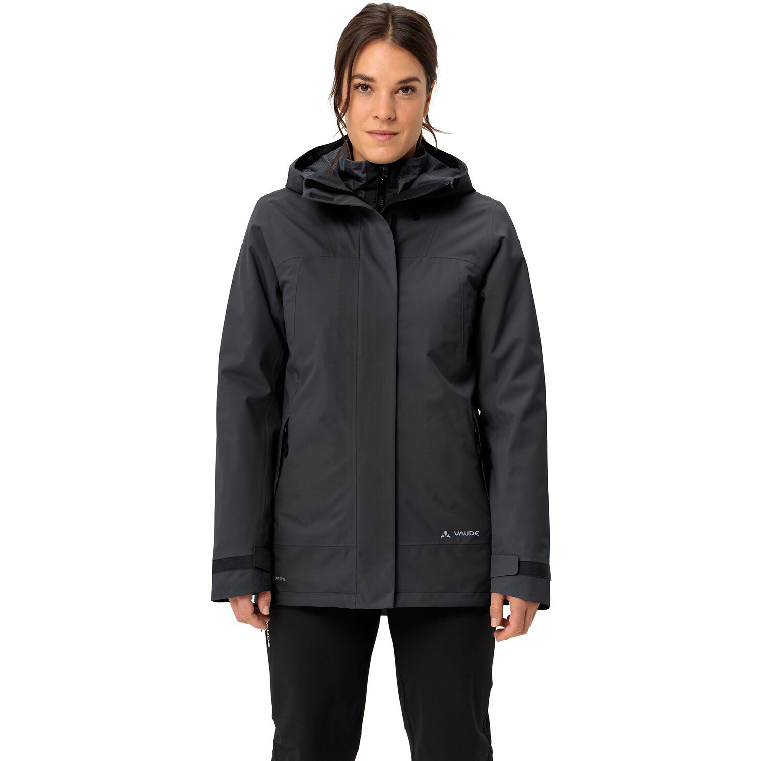 Damen Vaude Schwarz Wo Neyland 3in1 Jacket 010 42 Doppeljacke