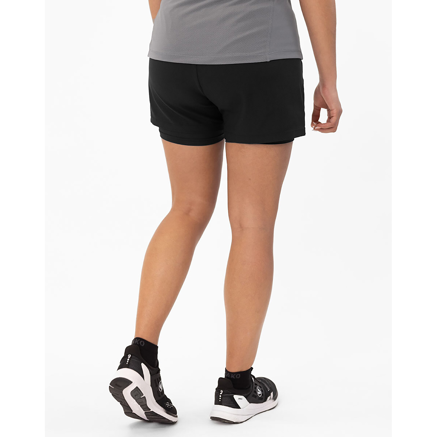 Herren Jako Schwarz 2-in-1 Short Power Tight