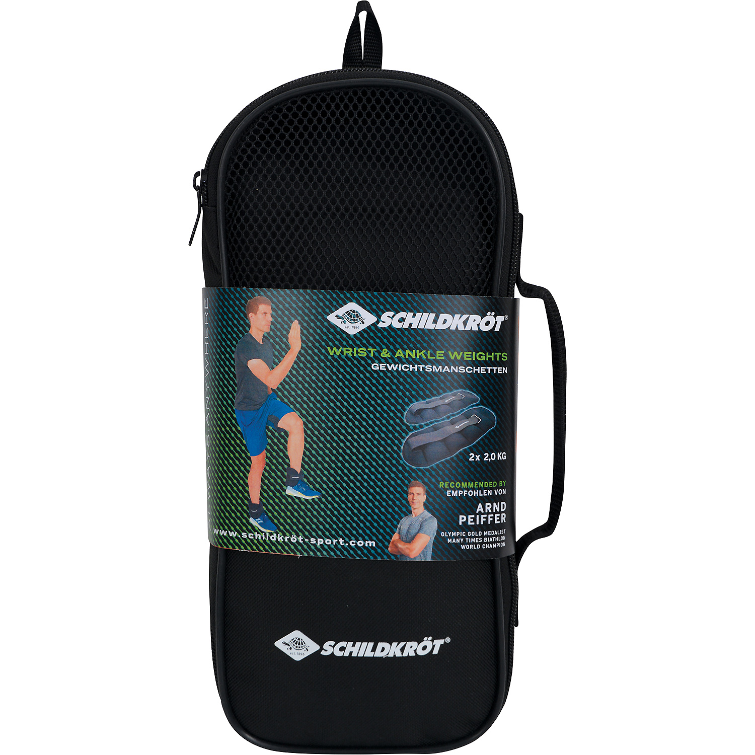 Unisex Schildkröt FITNESS wie abgebildet GEWICHTSMANSCHETTE, 2x 2,0kg ,(black) im Carrybag, M-2022 000 - Körpergewicht