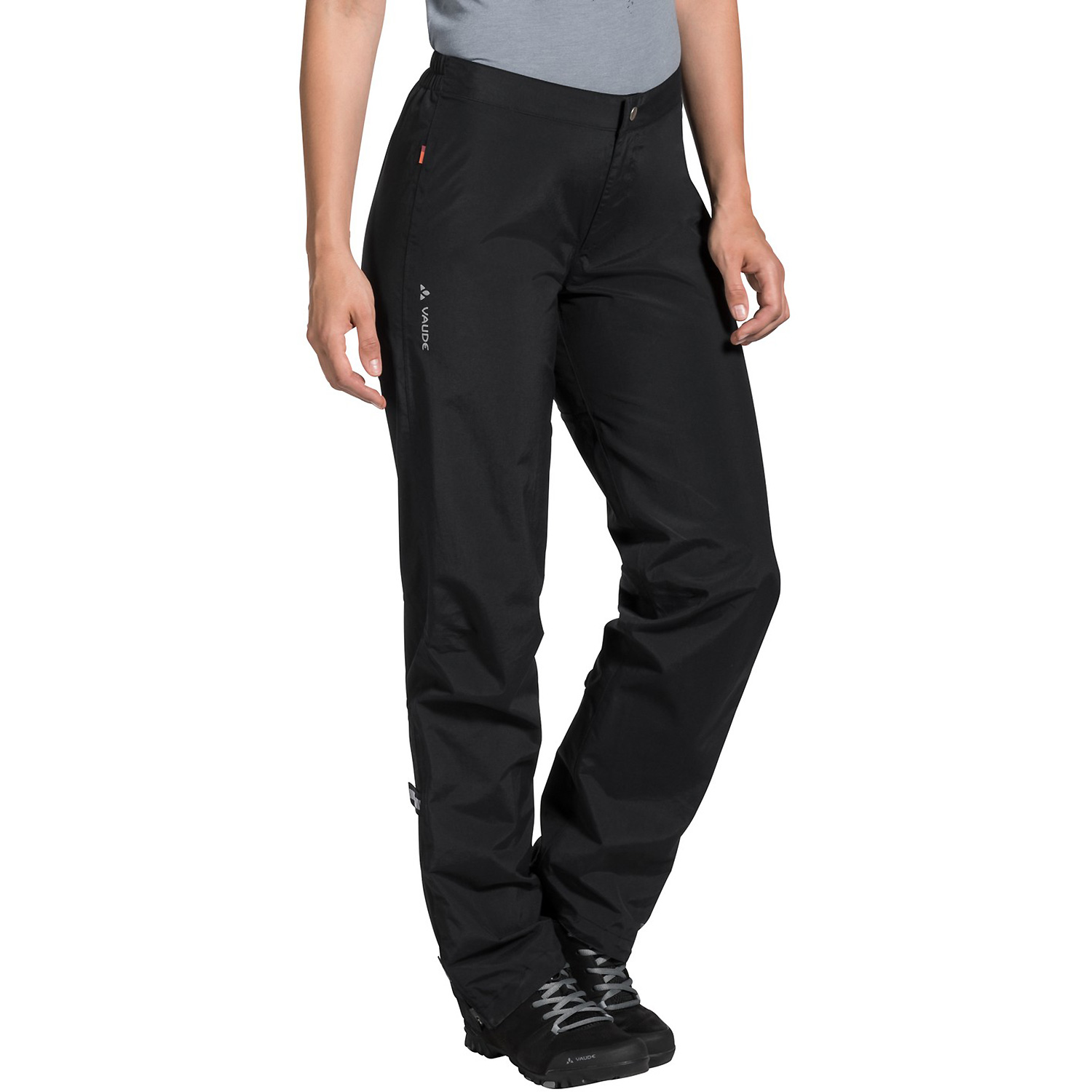 Damen Vaude Schwarz WOMENS YARAS RAIN PANTS III Regenhose