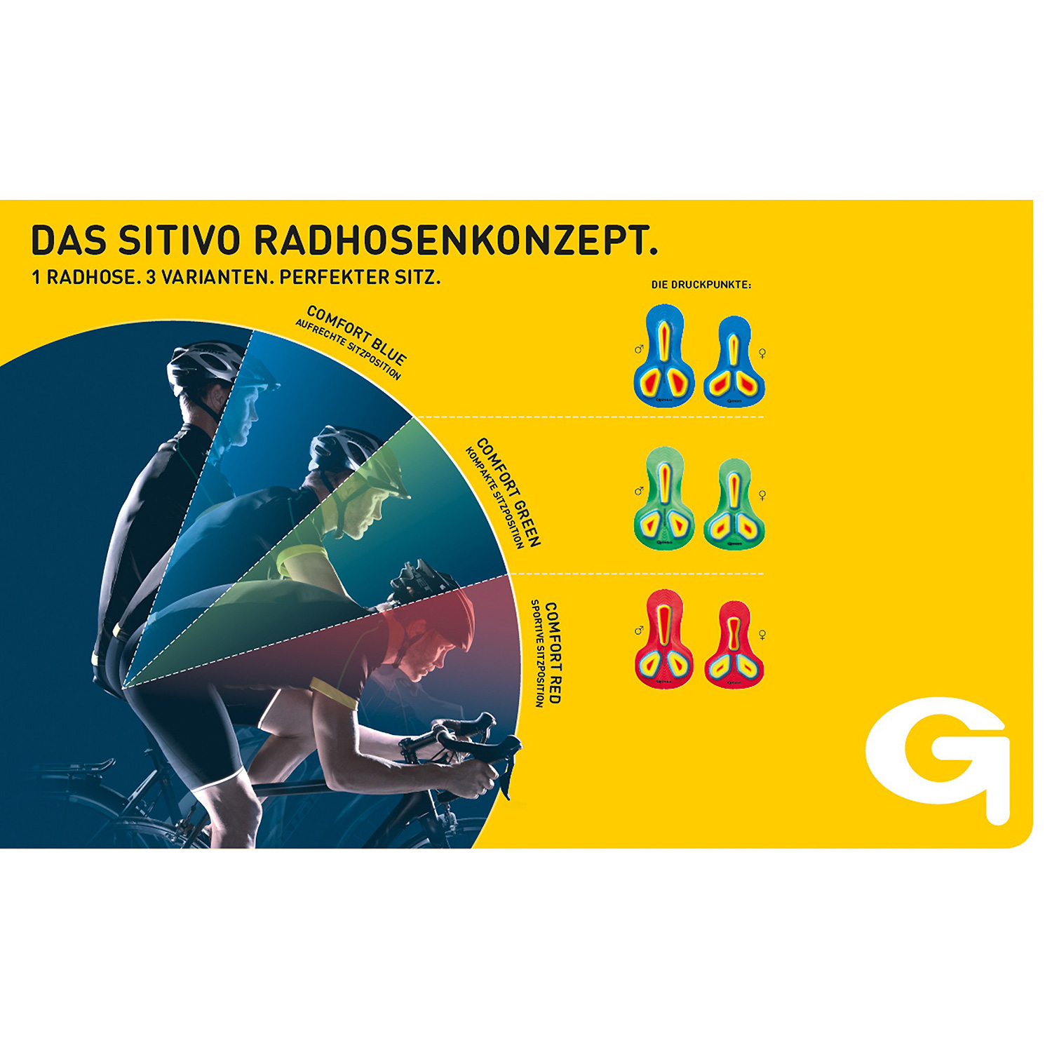 Herren Gonso Schwarz SITIVO M 9018 XXL Fahrradhose