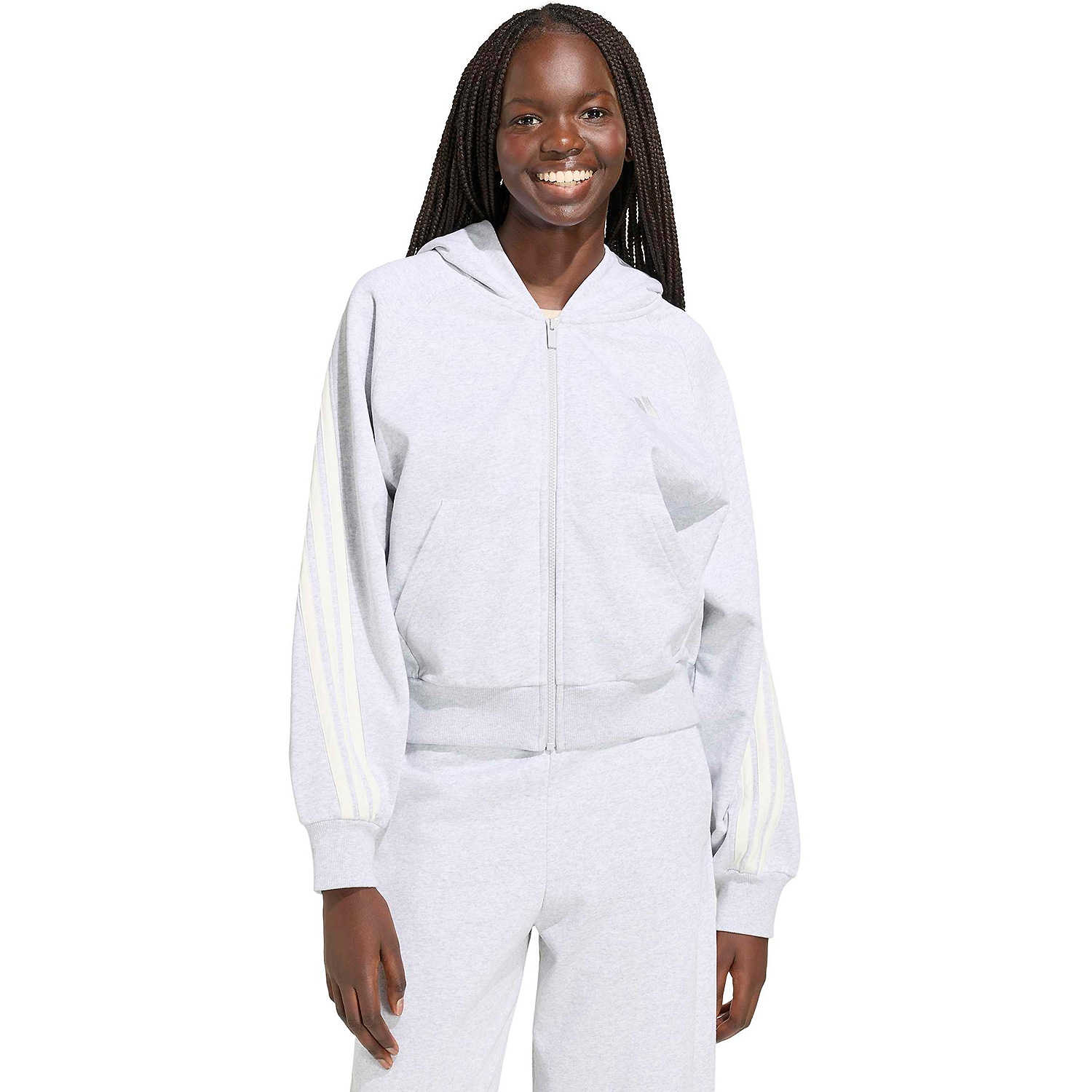 Damen Adidas wie abgebildet KIT 3-STREIFEN 000 XS Kapuzensweat