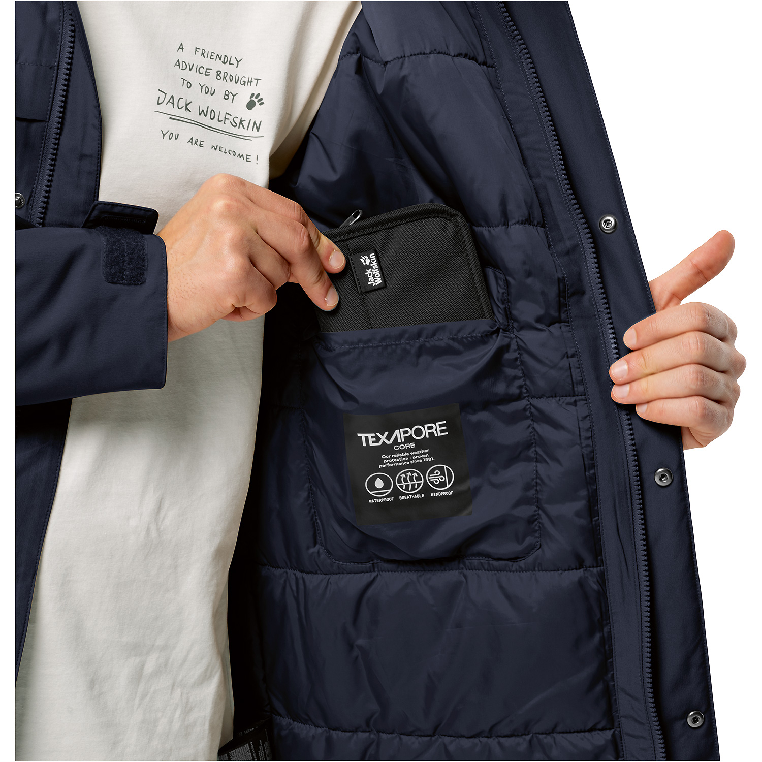 Herren Jack Wolfskin Marine
