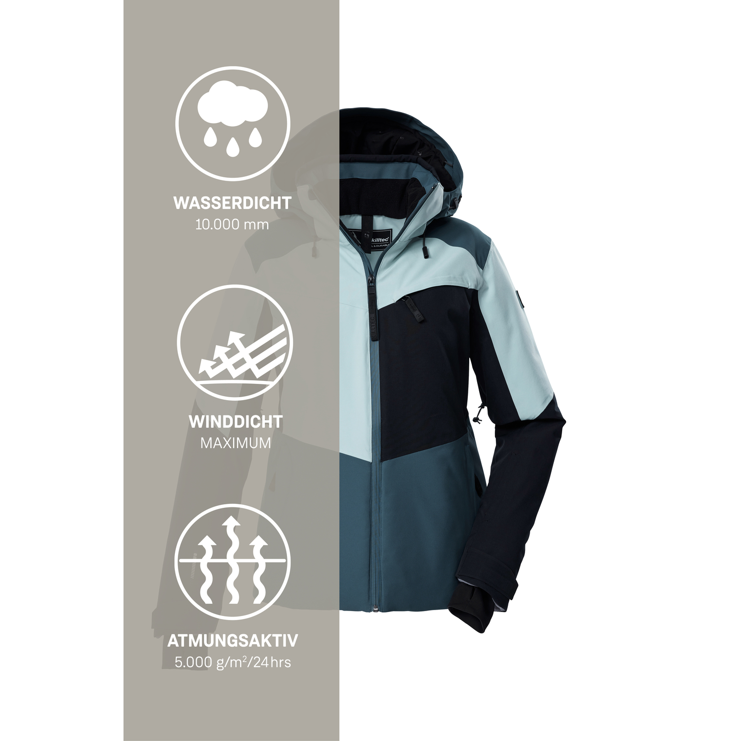 Damen killtec Petrol KSW 39 WMN SKI JCKT 00744 46 Funktionsjacke