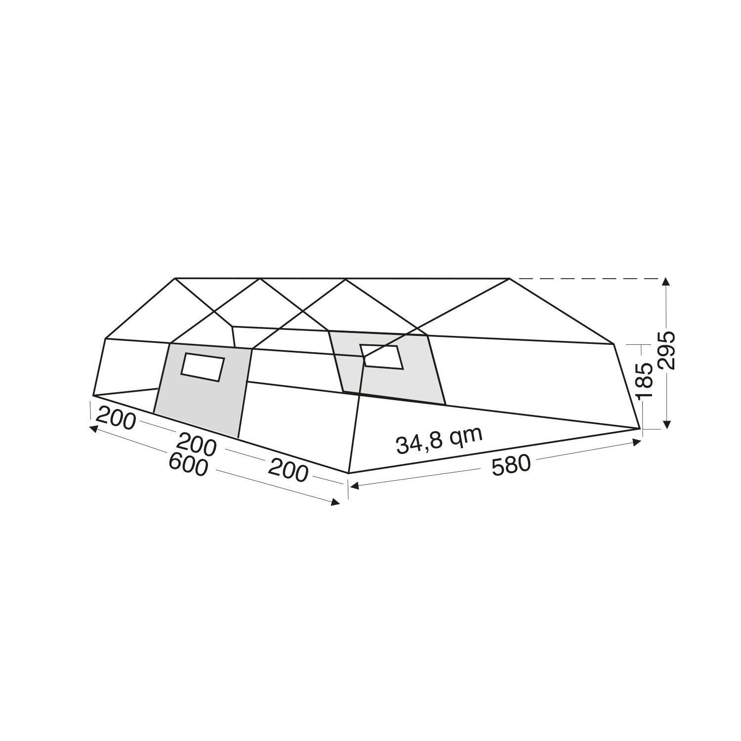 Unisex Tortuga wie abgebildet Gerüstzelt Arkansas 4 Campingzelt