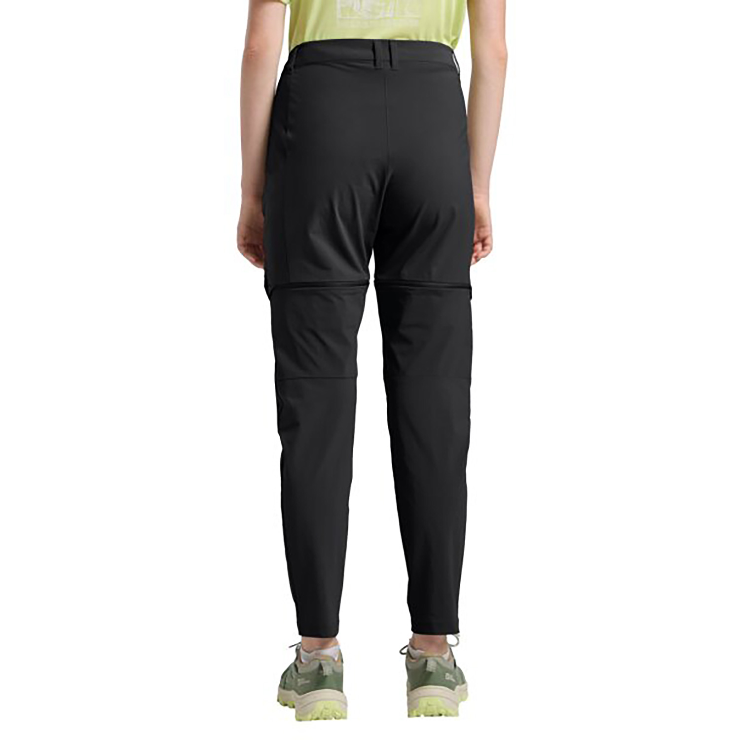 Damen Jack Wolfskin Schwarz HIKEOUT ZIP OFF PANTS W 6000 38 Hose
