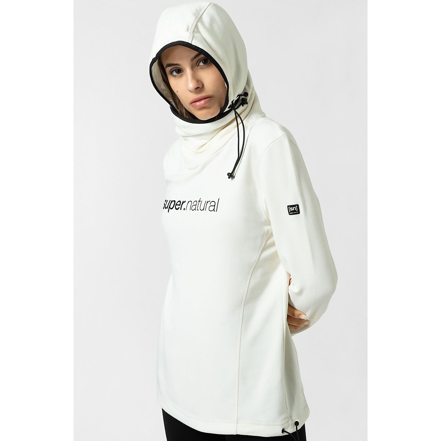 Damen Super.Natural Weiß W ALPINE HOODED
