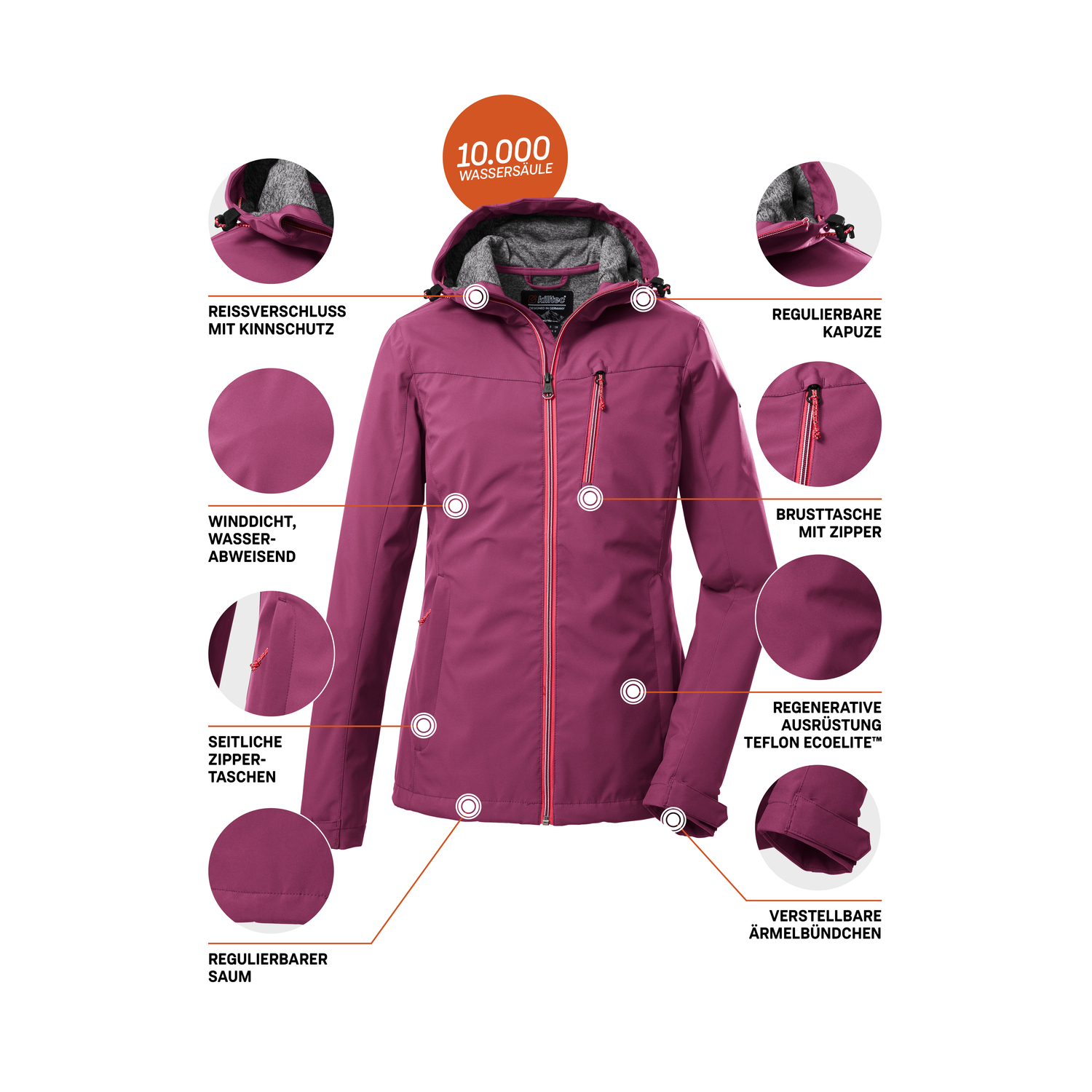 Damen killtec Rose KOS 89 WMN SFTSHLL JCKT Funktionsjacke