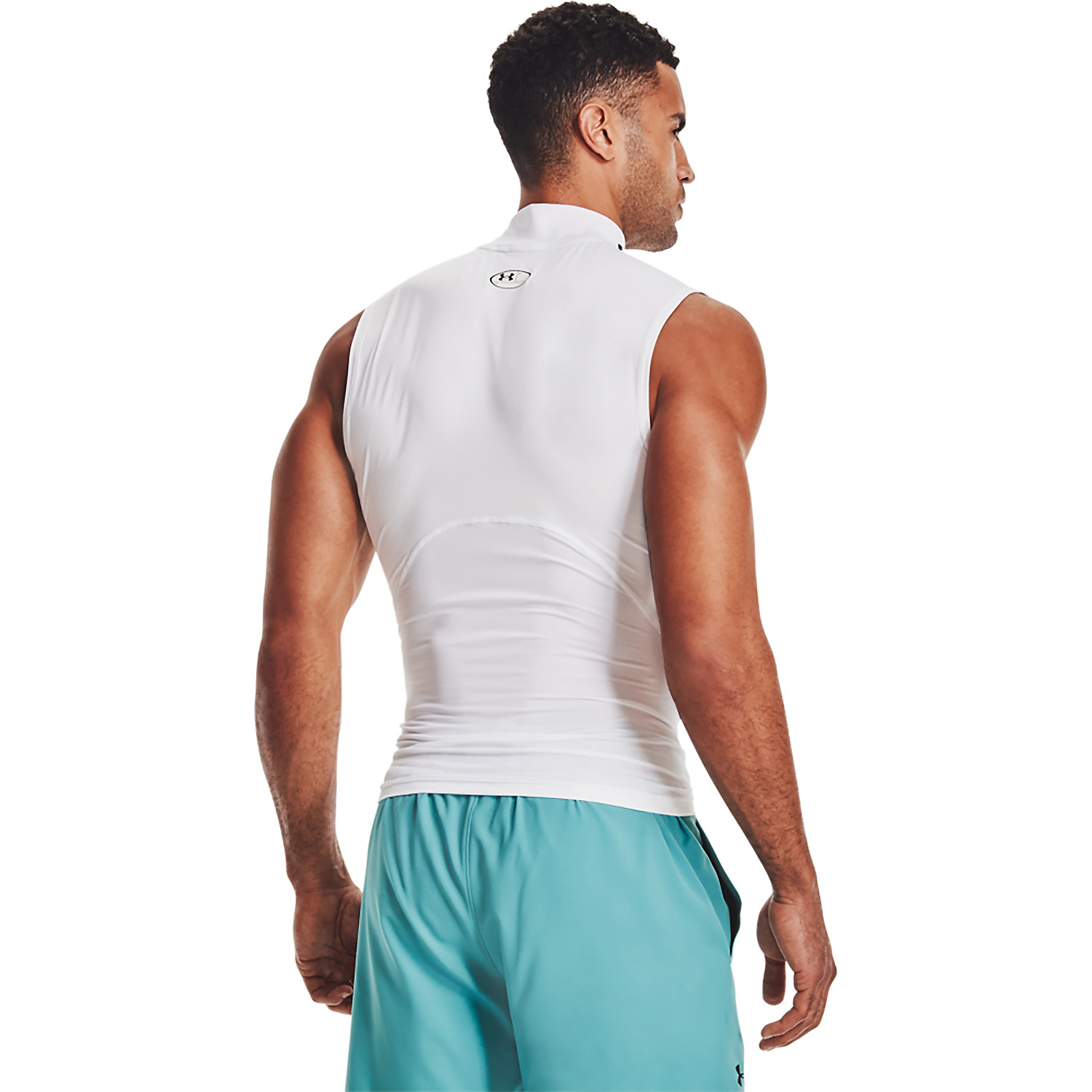 Damen Under Armour Weiß UA HG ARMOUR COMP MOCK SL 100 M Shirt