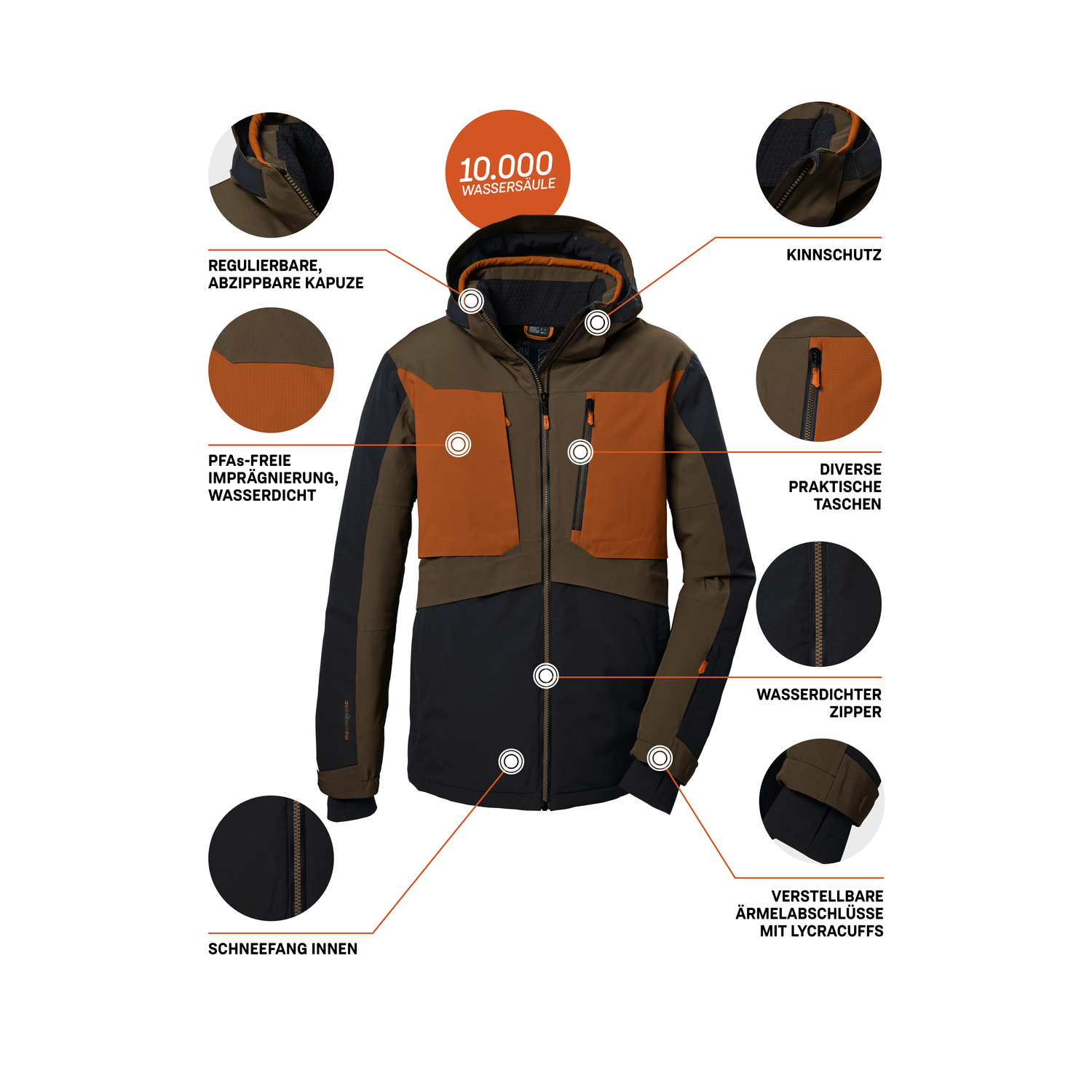 Herren killtec Grün KSW 47 MN SKI JCKT 00716 XXL Funktionsjacke