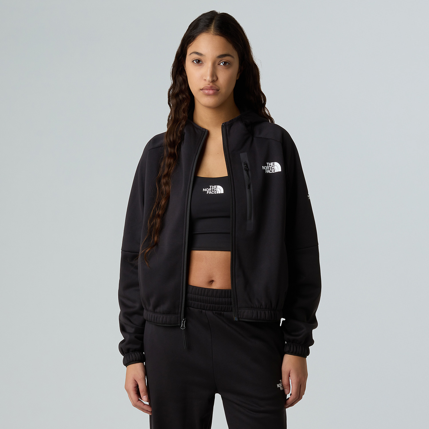 Damen The North Face Schwarz W MOUNTAIN ATHLETICS FLEECE FULL ZIP JAC JK3 XXL Sweatshirt