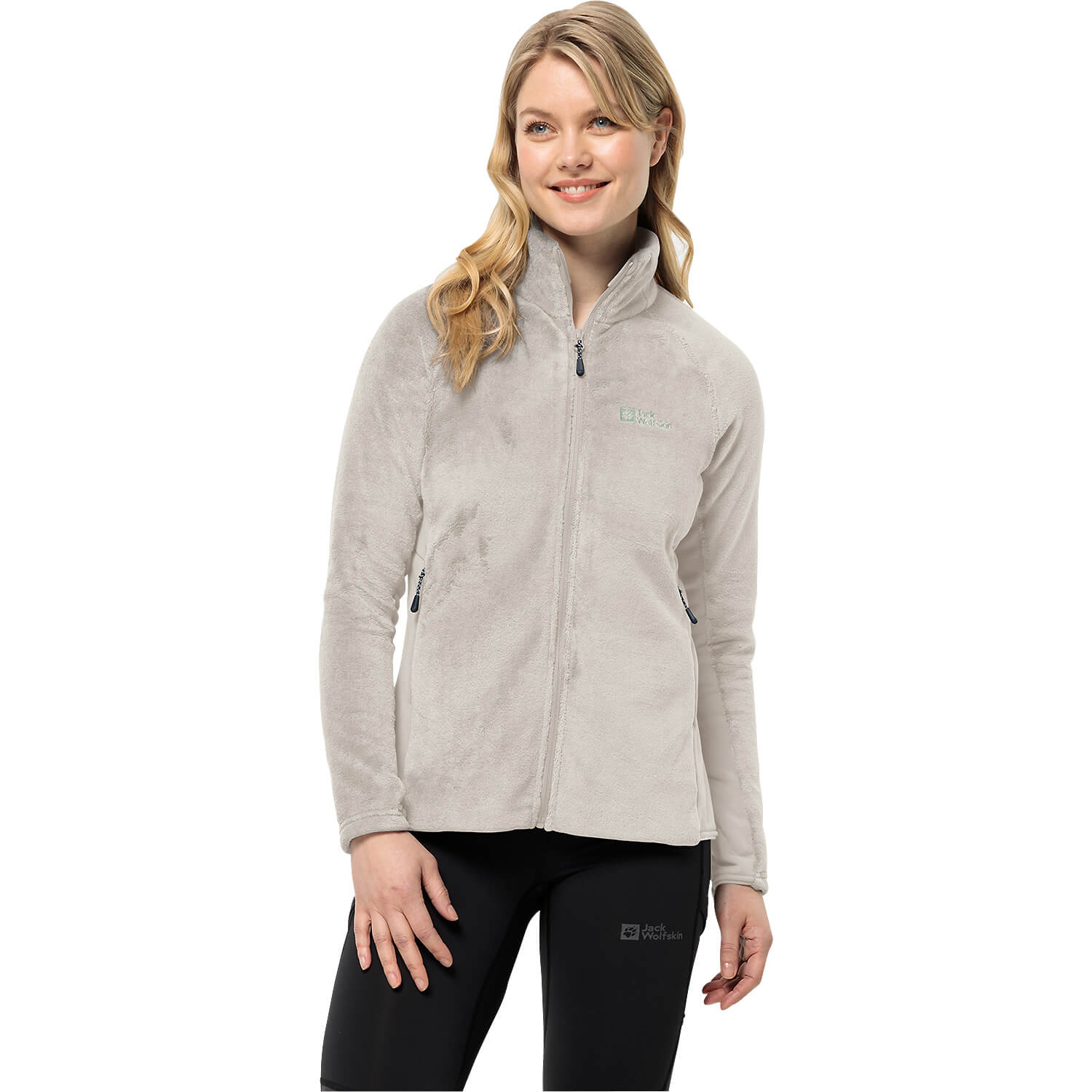 Damen Jack Wolfskin Perlweiß ROTWAND FZ W 5609 M Unterjacke