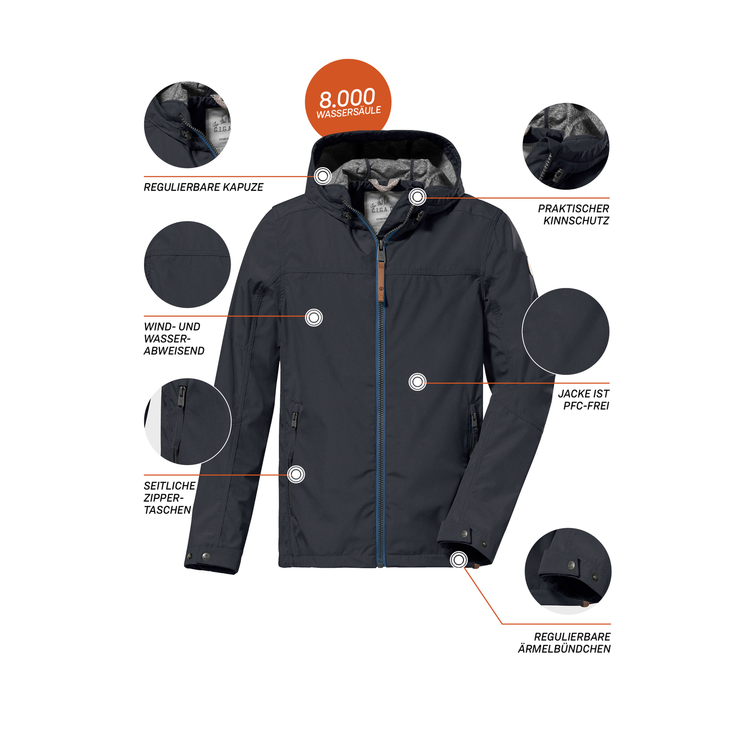 Herren G.I.G.A. DX by killtec Blau GS 9 MN SFTSHLL JCKT 00814 4XL Funktionsjacke