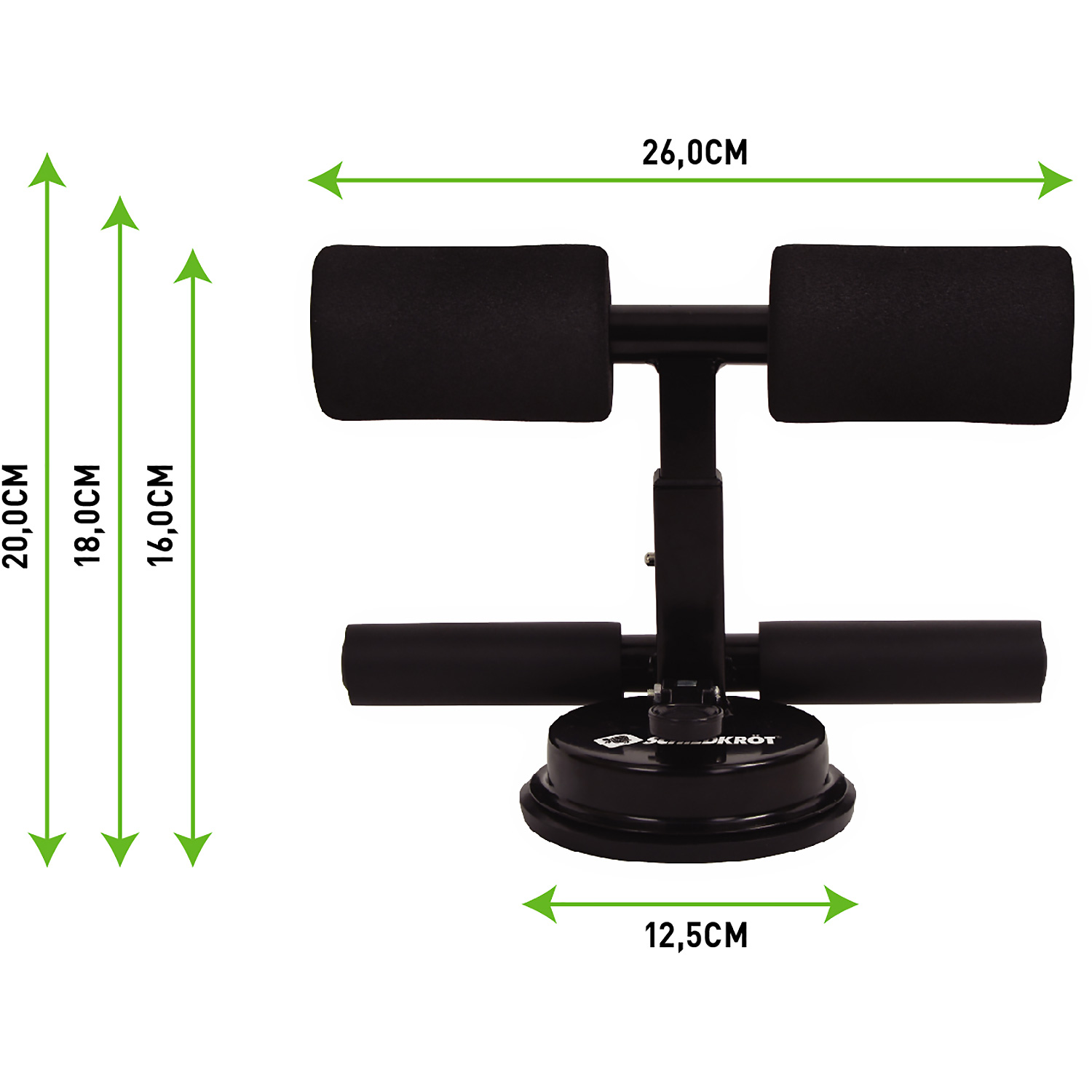 Unisex Schildkröt FITNESS wie abgebildet SIT-UP TRAINER mit Saugnapf Ø12cm, Farbe schwarz,in 4C Box 000 - Kleingerät