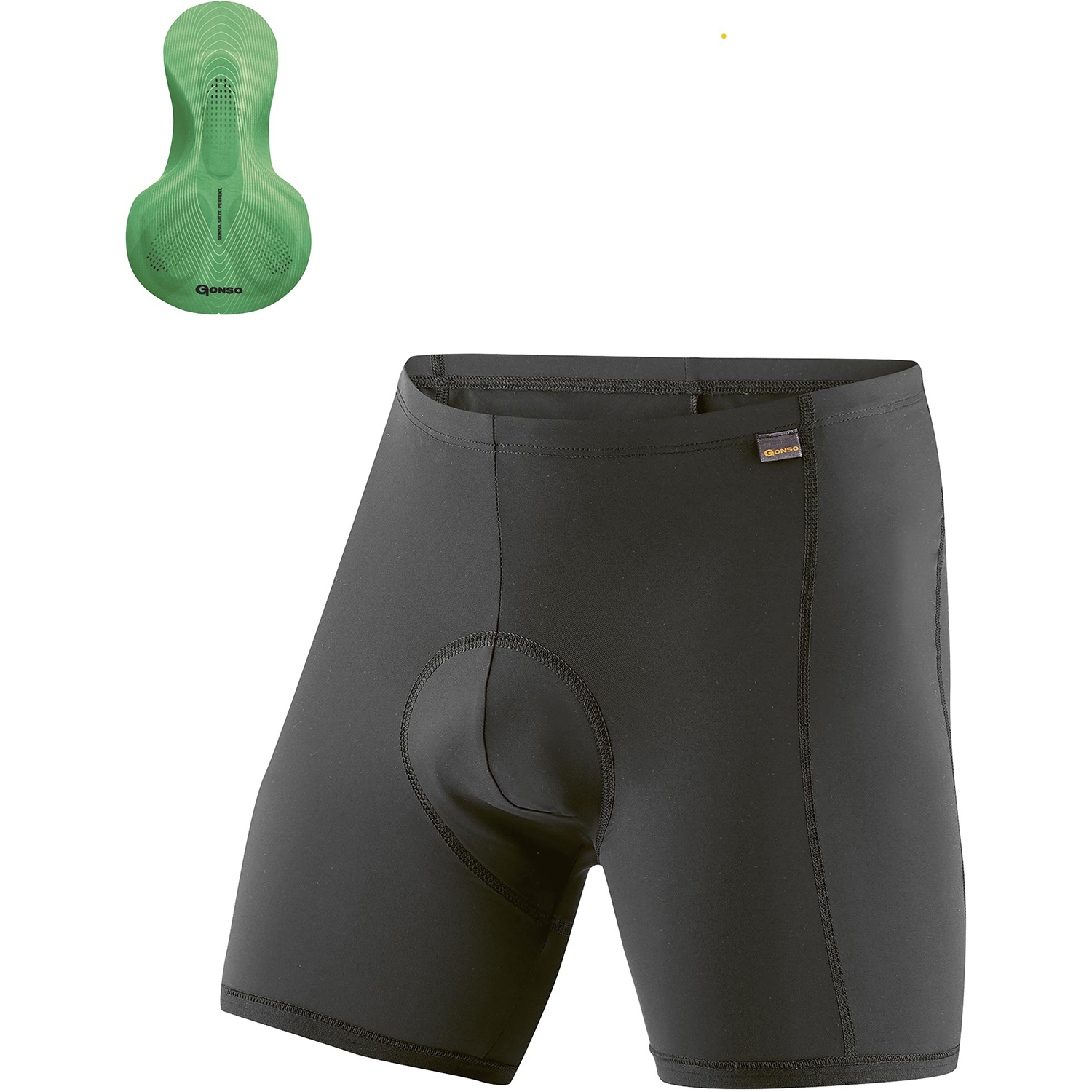 Herren Gonso Schwarz Sitivo U M He-Rad-U-Pants M19018 M Unterhose