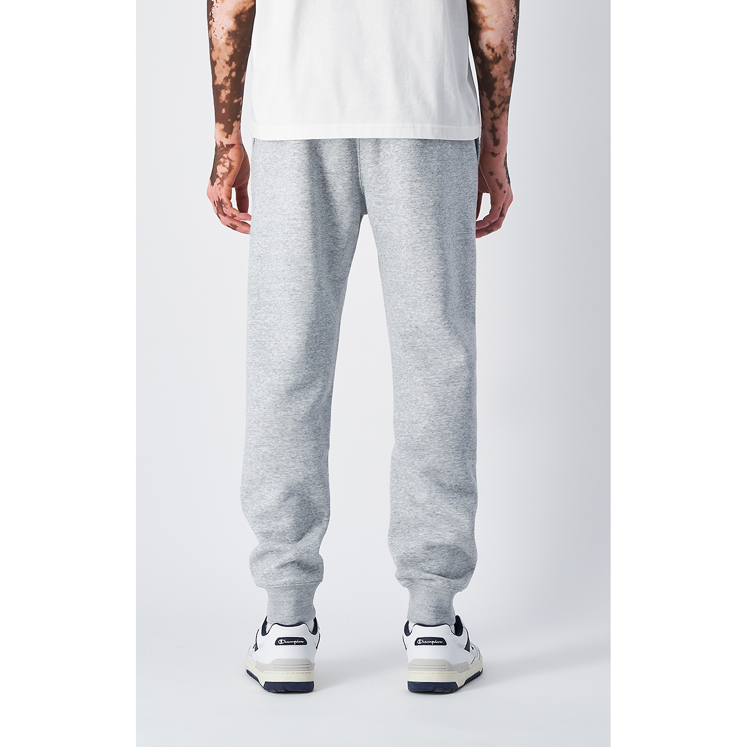 Herren Champion Grau Rib Cuff Pants EM021 M Hose