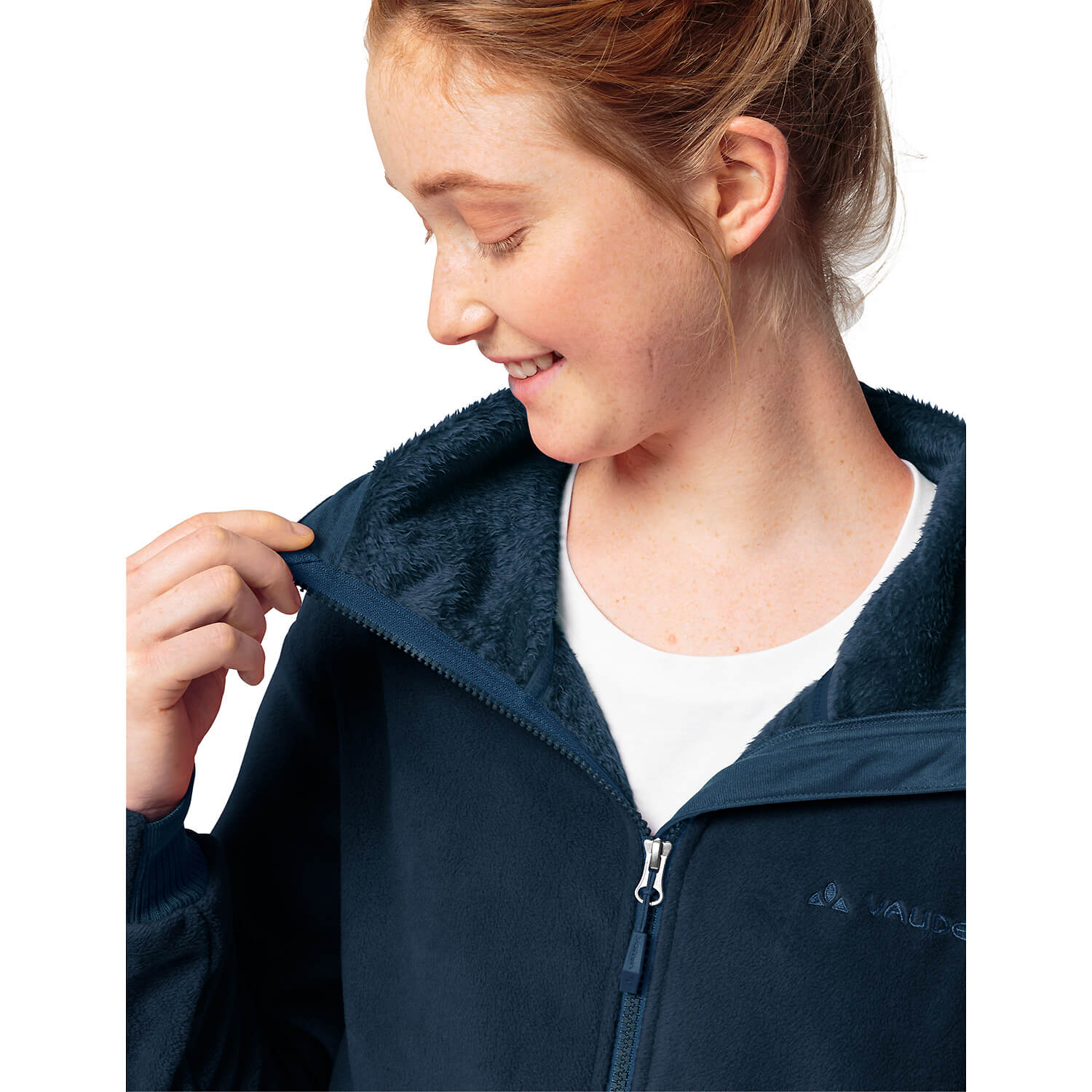 Damen VauDe Schwarz Wo Neyland Fleece Hoody 514 44 Unterjacke