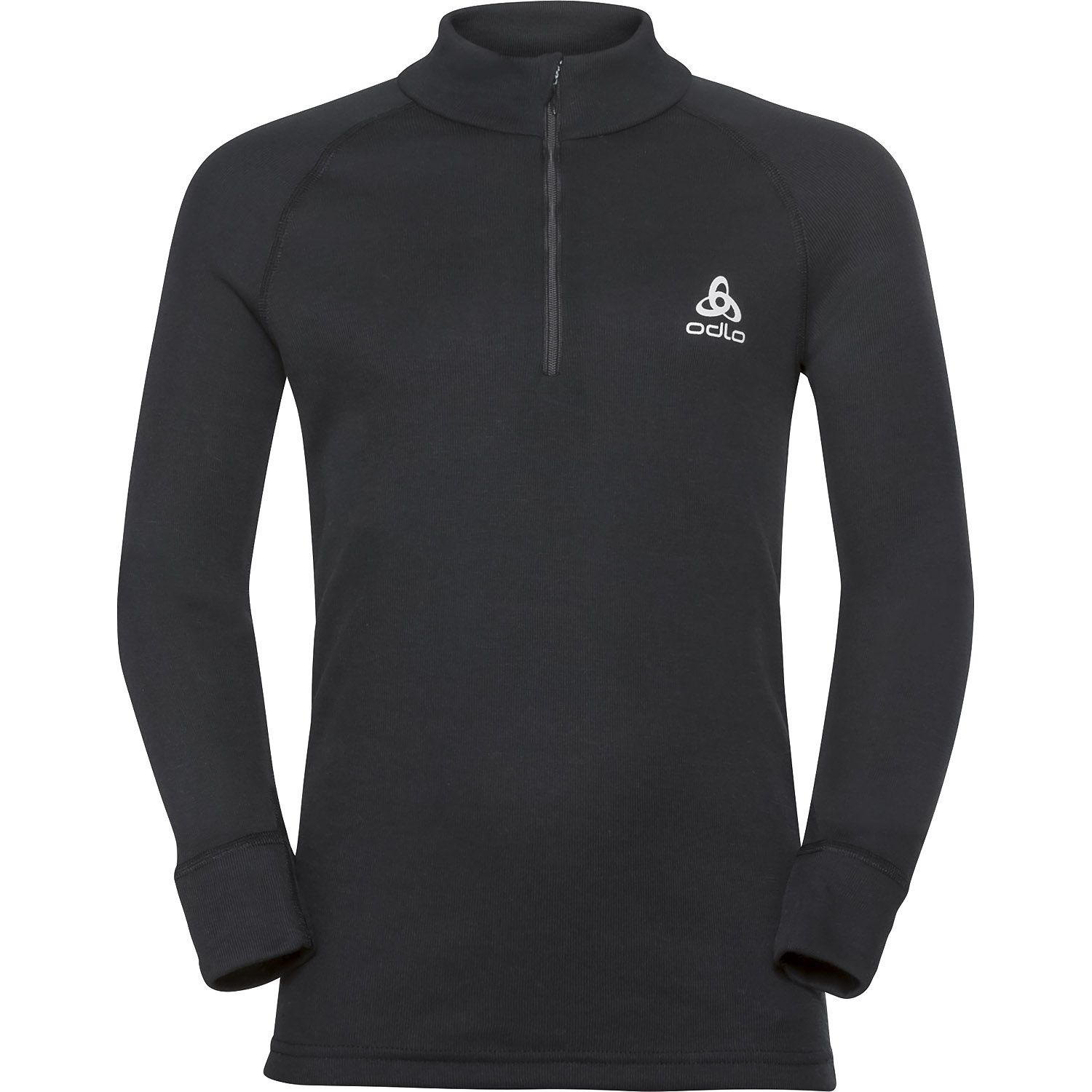Unisex Odlo Schwarz BL TOP turtle neck l/s half zi 15000 152 Unterhemd