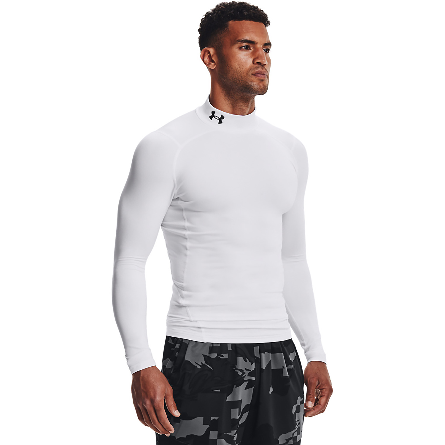 Herren UNDER ARMOUR Weiß UA CG ARMOUR COMP MOCK 100 L Shirt