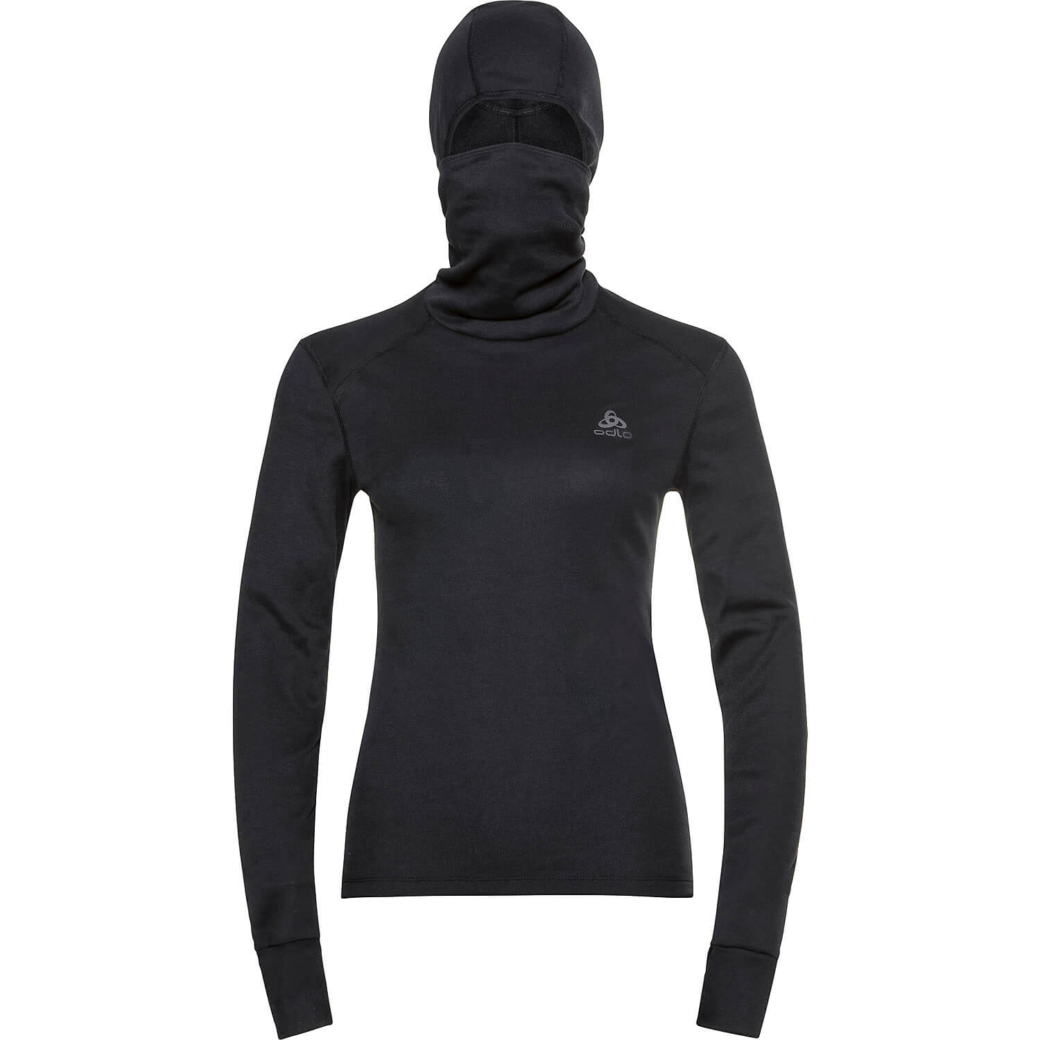 Damen Odlo Schwarz BL TOP facemask l/s ACTIVE WAR 15000 XS Unterhemd