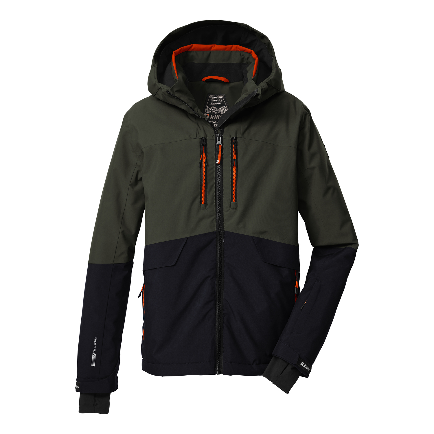 Kinder killtec Dunkeloliv KSW 201 BYS SKI JCKT Funktionsjacke